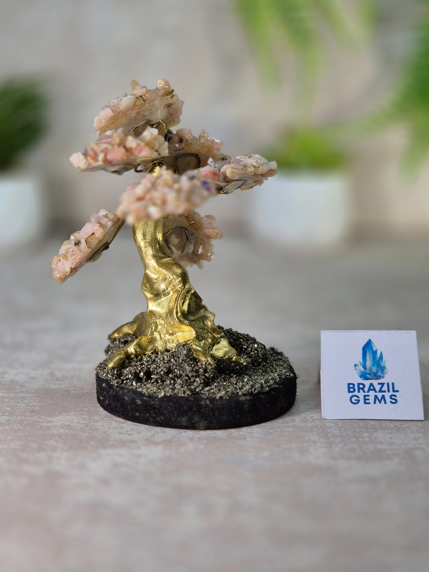 Pink Opal Gemstone Tree