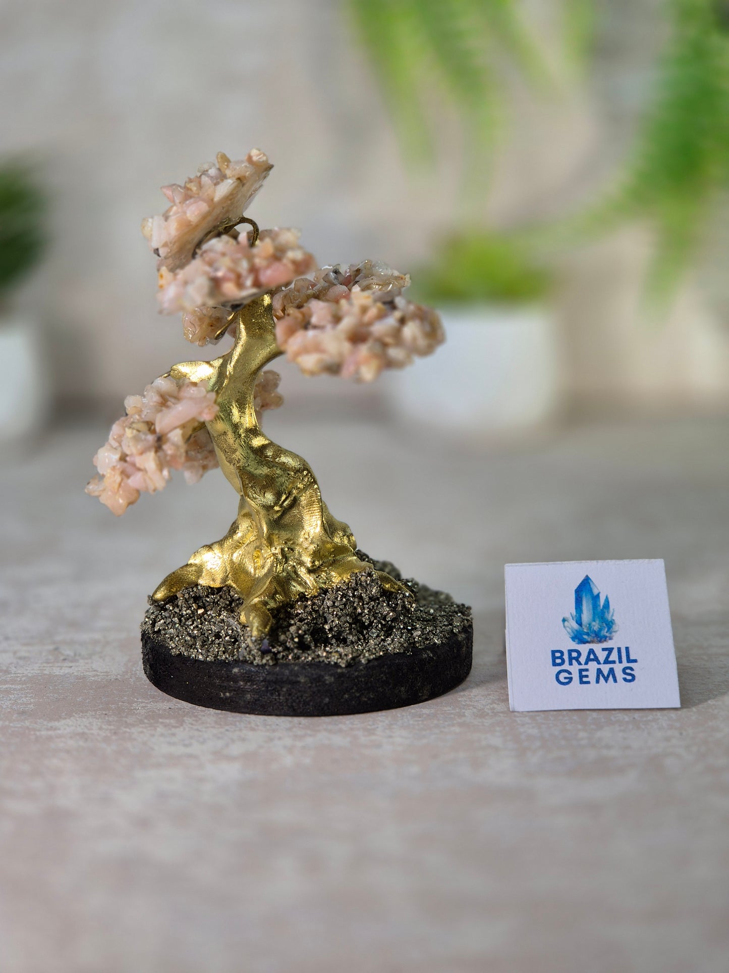 Pink Opal Gemstone Tree