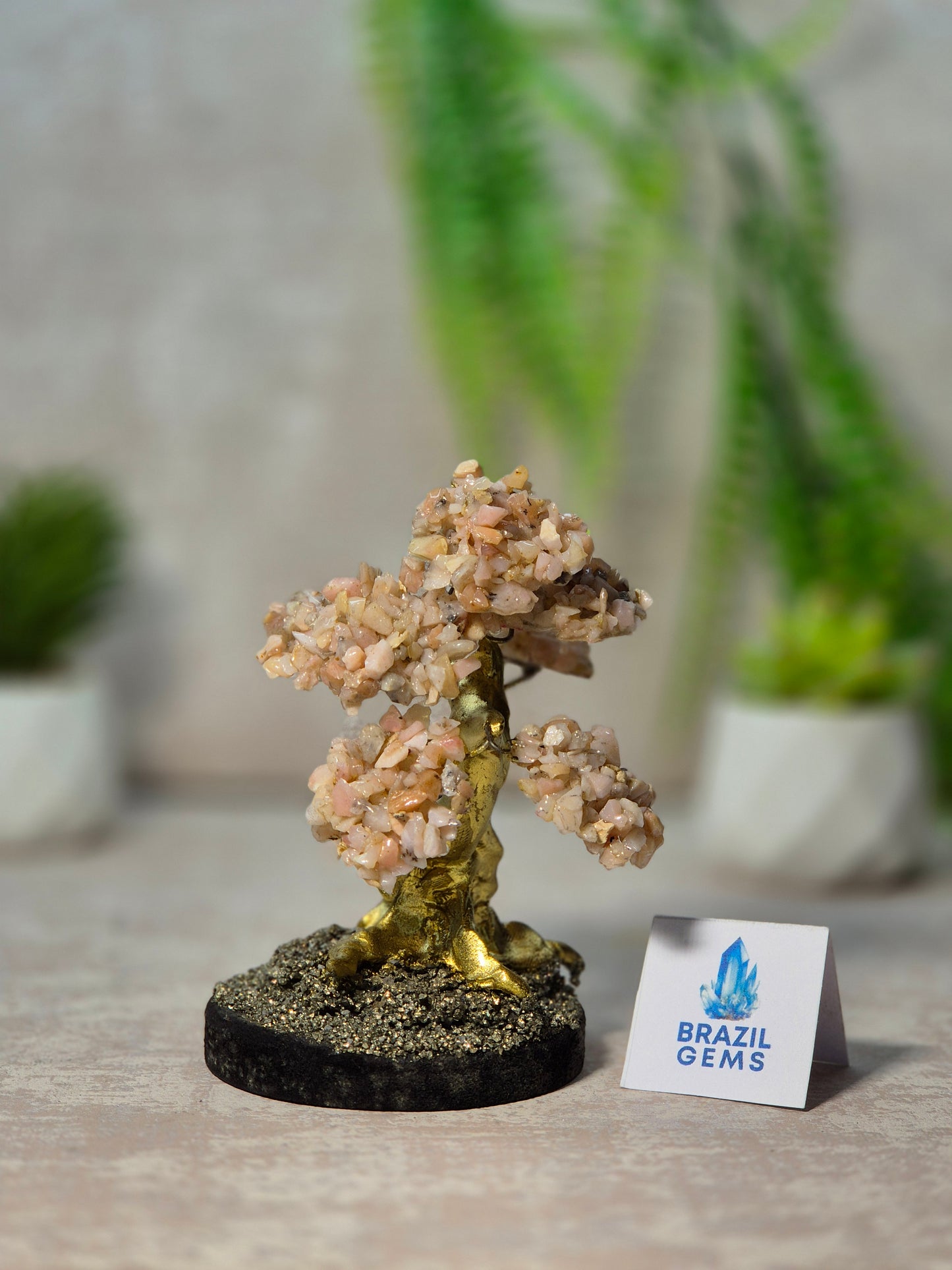 Pink Opal Gemstone Tree