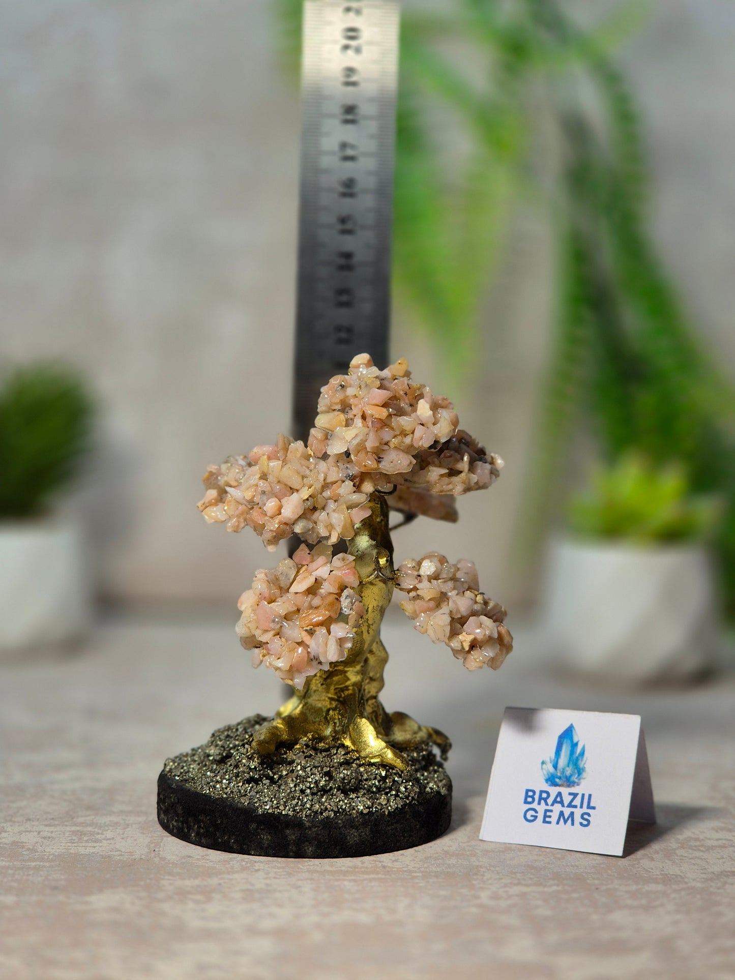 Pink Opal Gemstone Tree