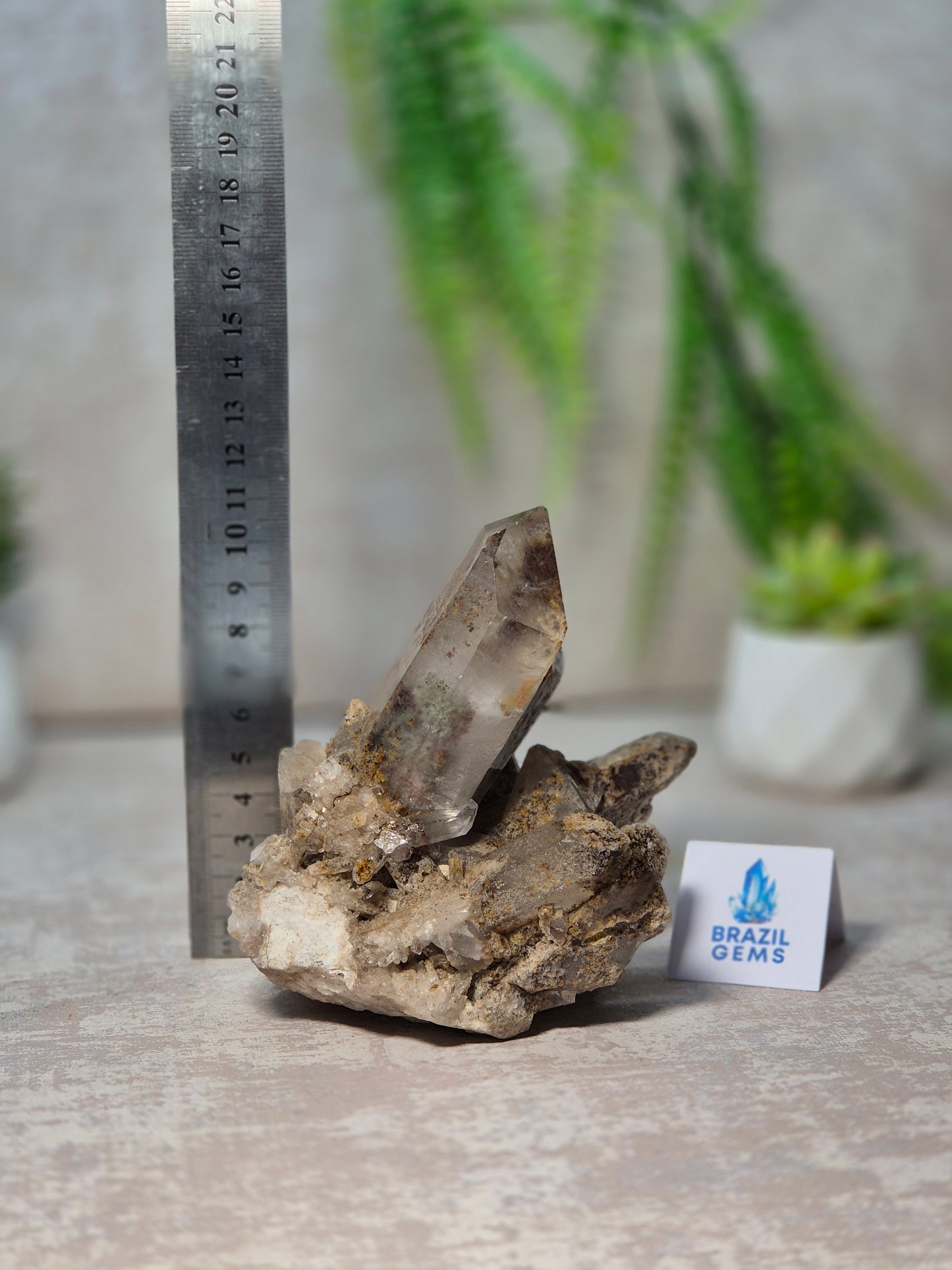 Lodolite Quartz Cluster