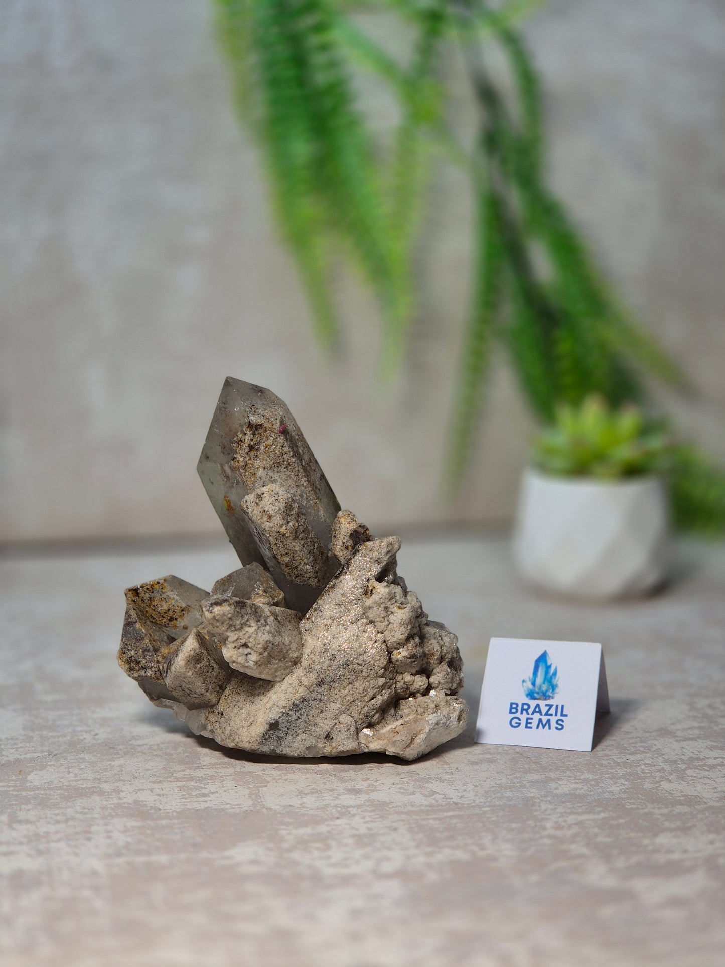 Lodolite Quartz Cluster