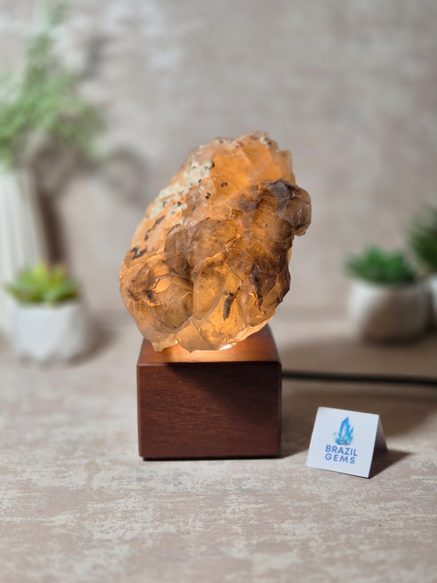 Citrine and Smoky Quartz Elestial