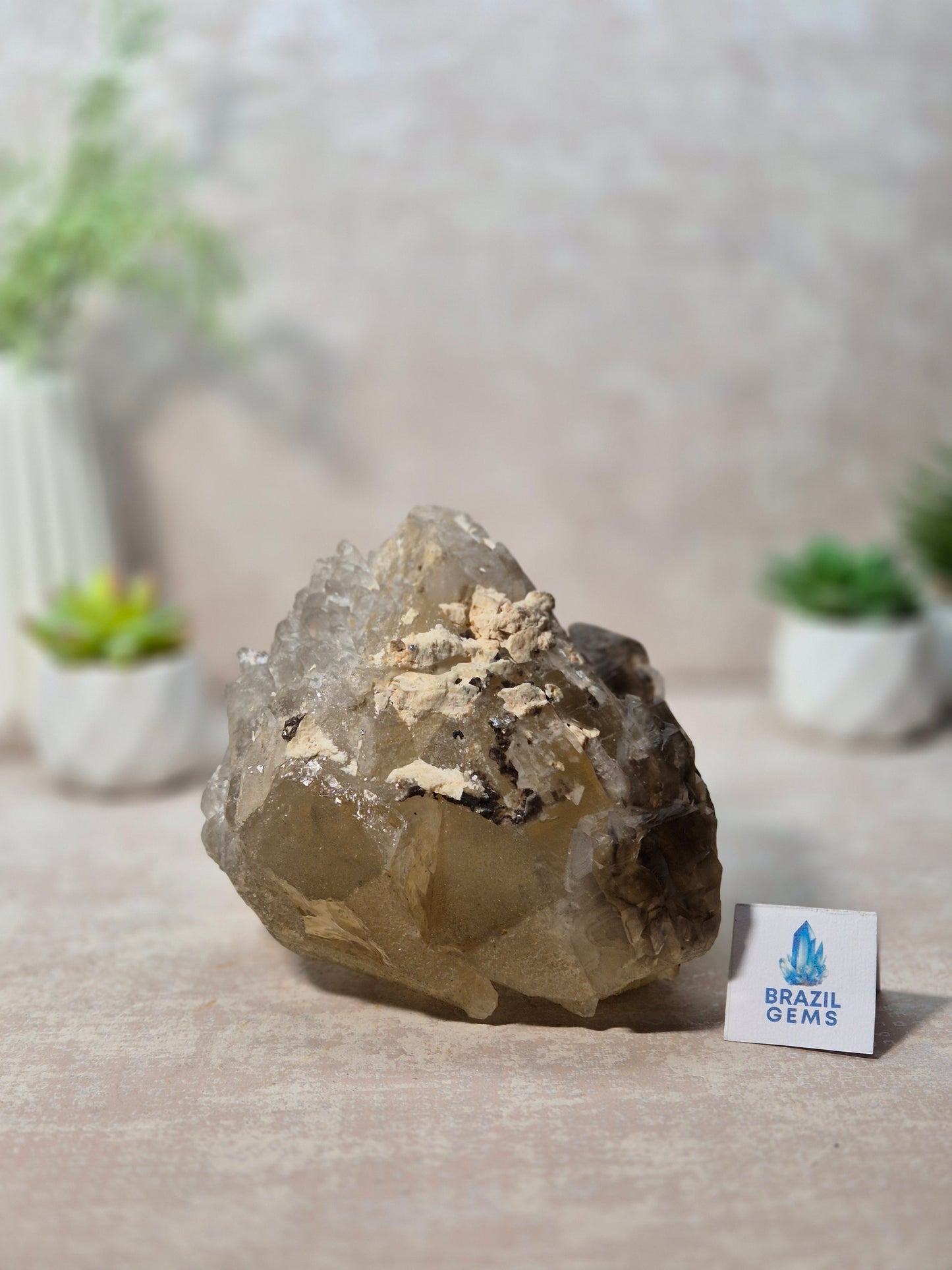 Citrine and Smoky Quartz Elestial