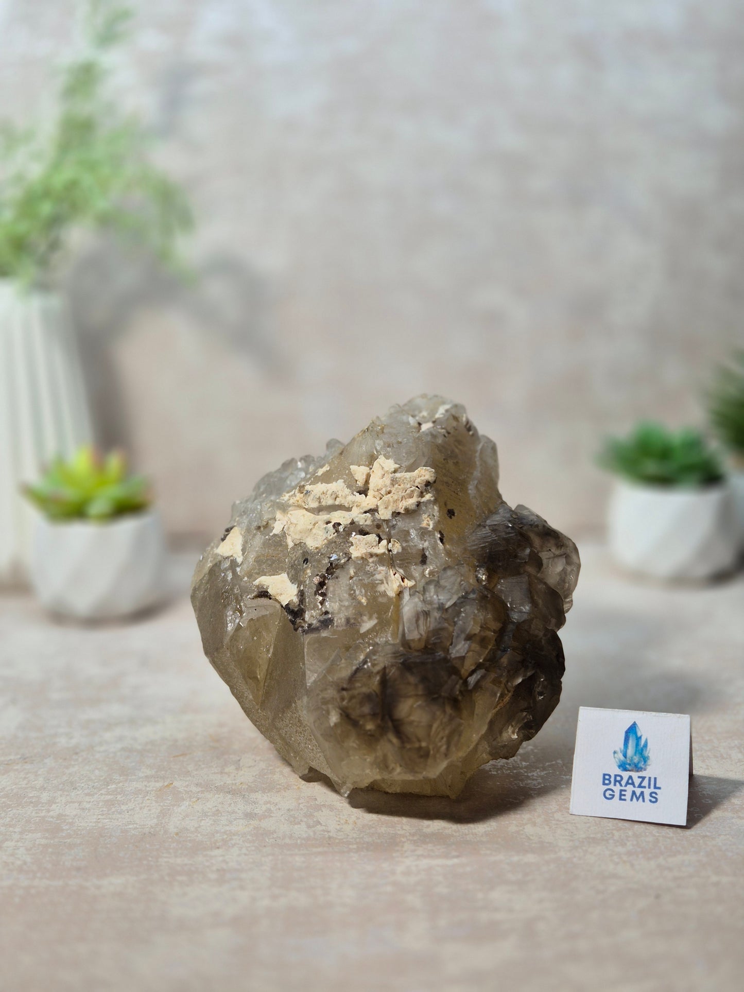 Citrine and Smoky Quartz Elestial
