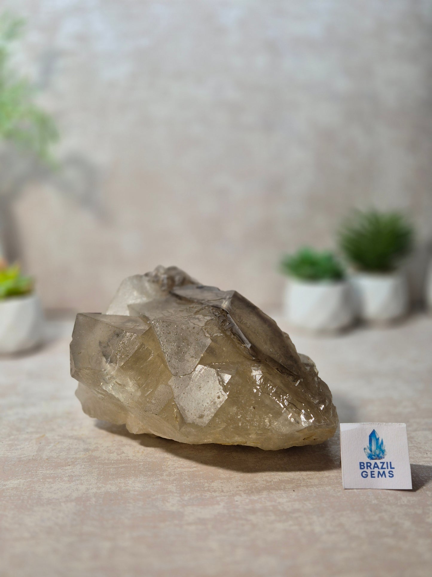 Citrine and Smoky Quartz Elestial
