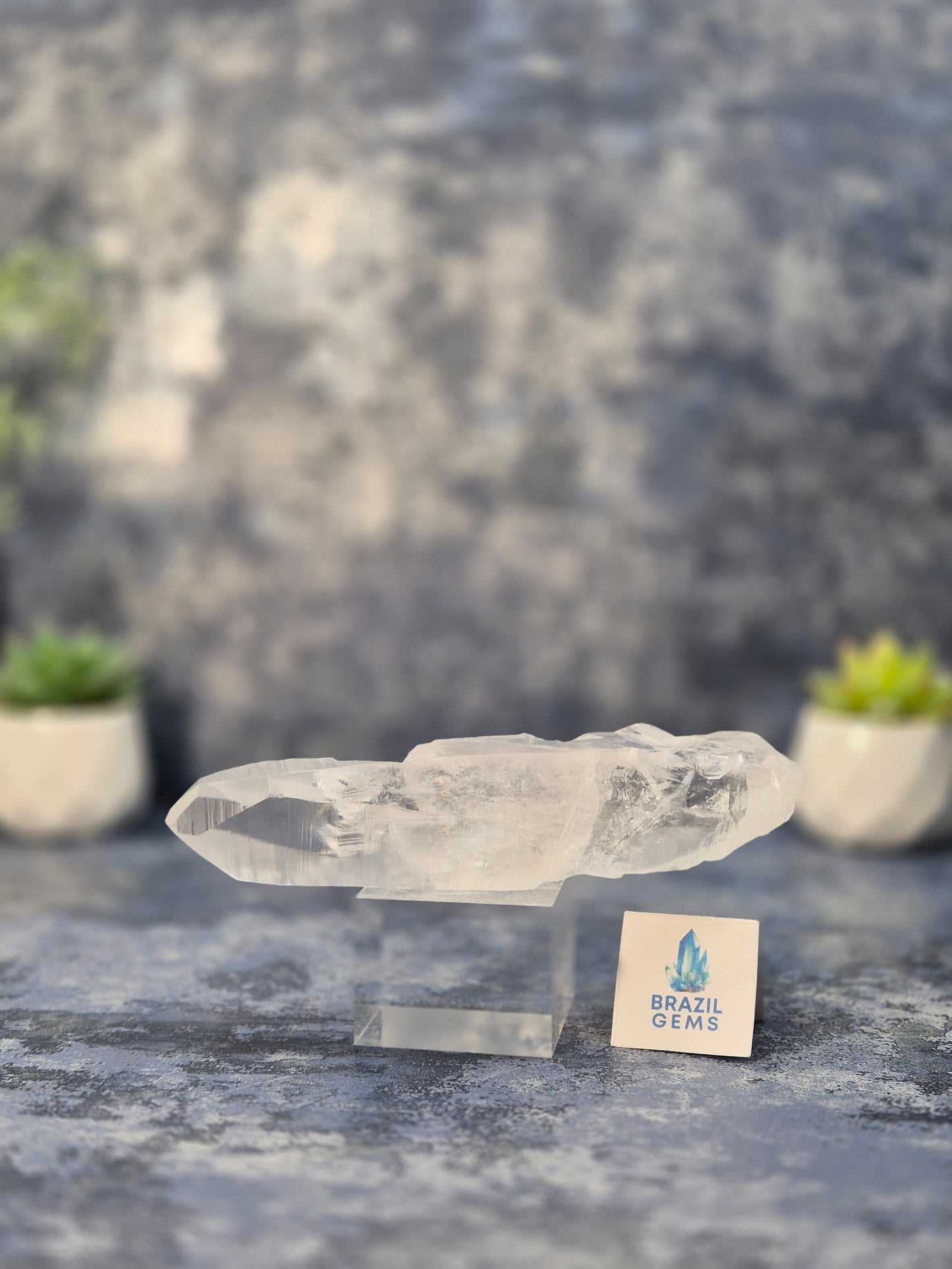 Raw Lemurian Quartz Point from Diamantina