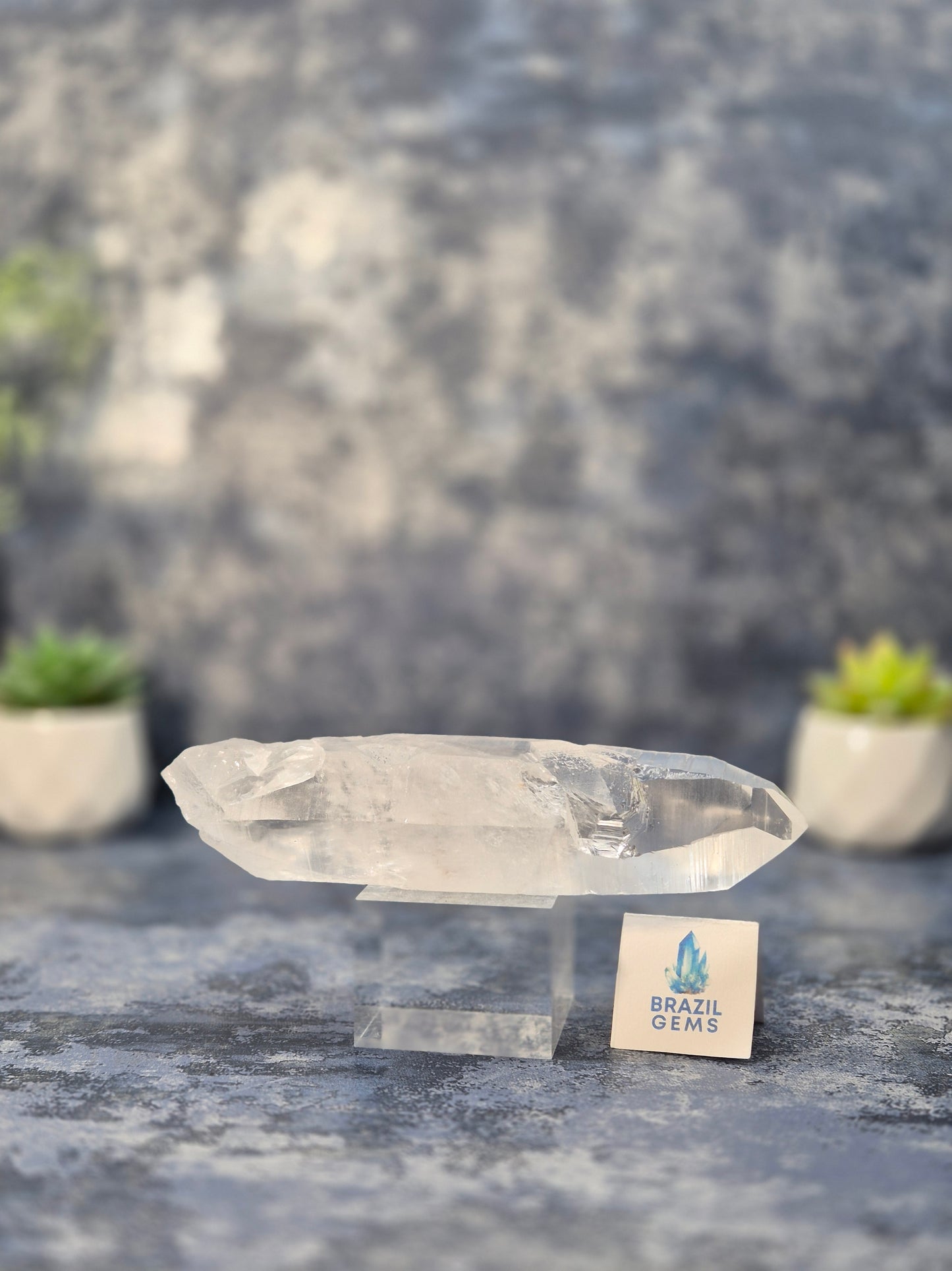 Raw Lemurian Quartz Point from Diamantina