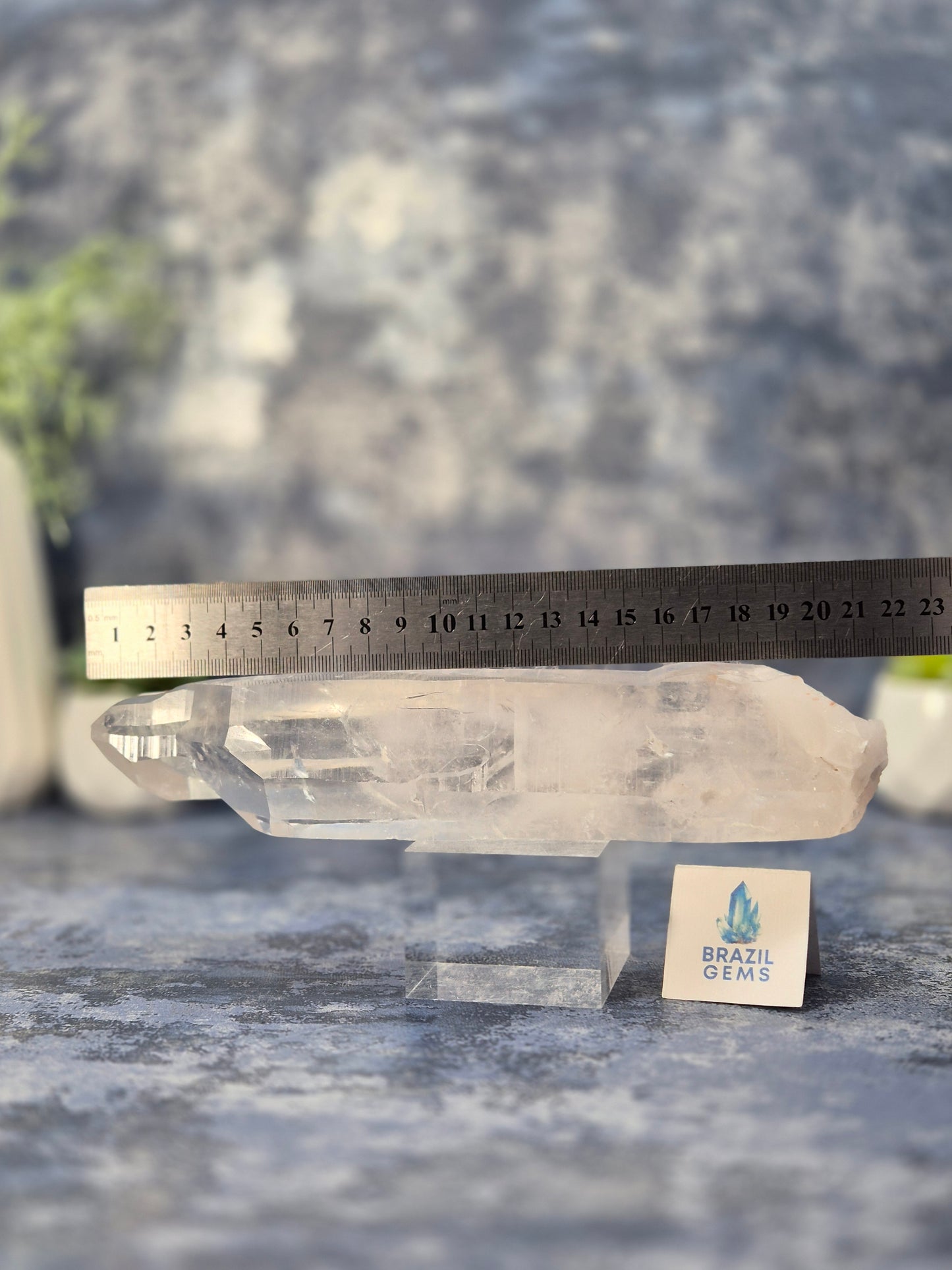 Raw Lemurian Quartz Point from Diamantina