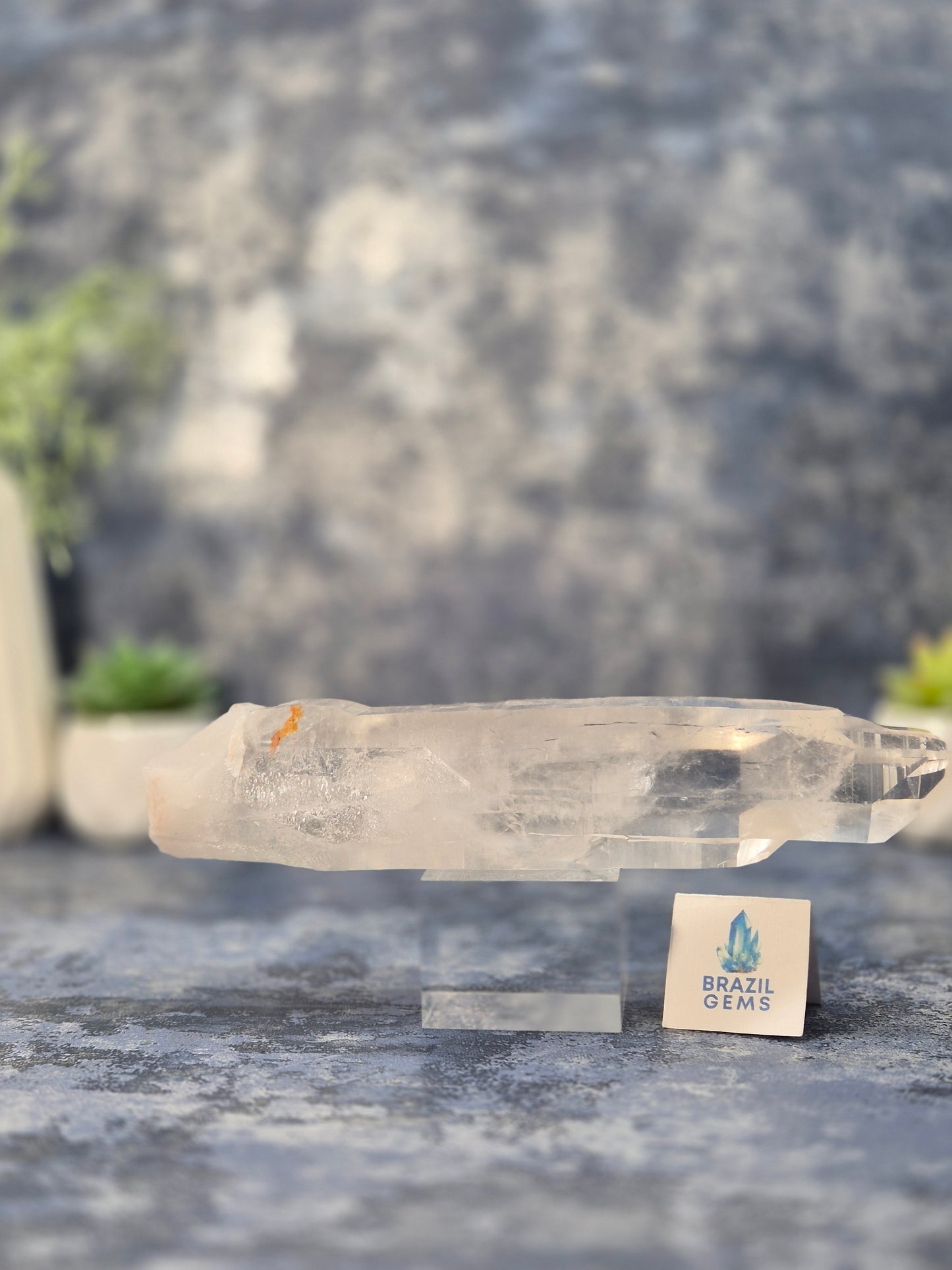 Raw Lemurian Quartz Point from Diamantina