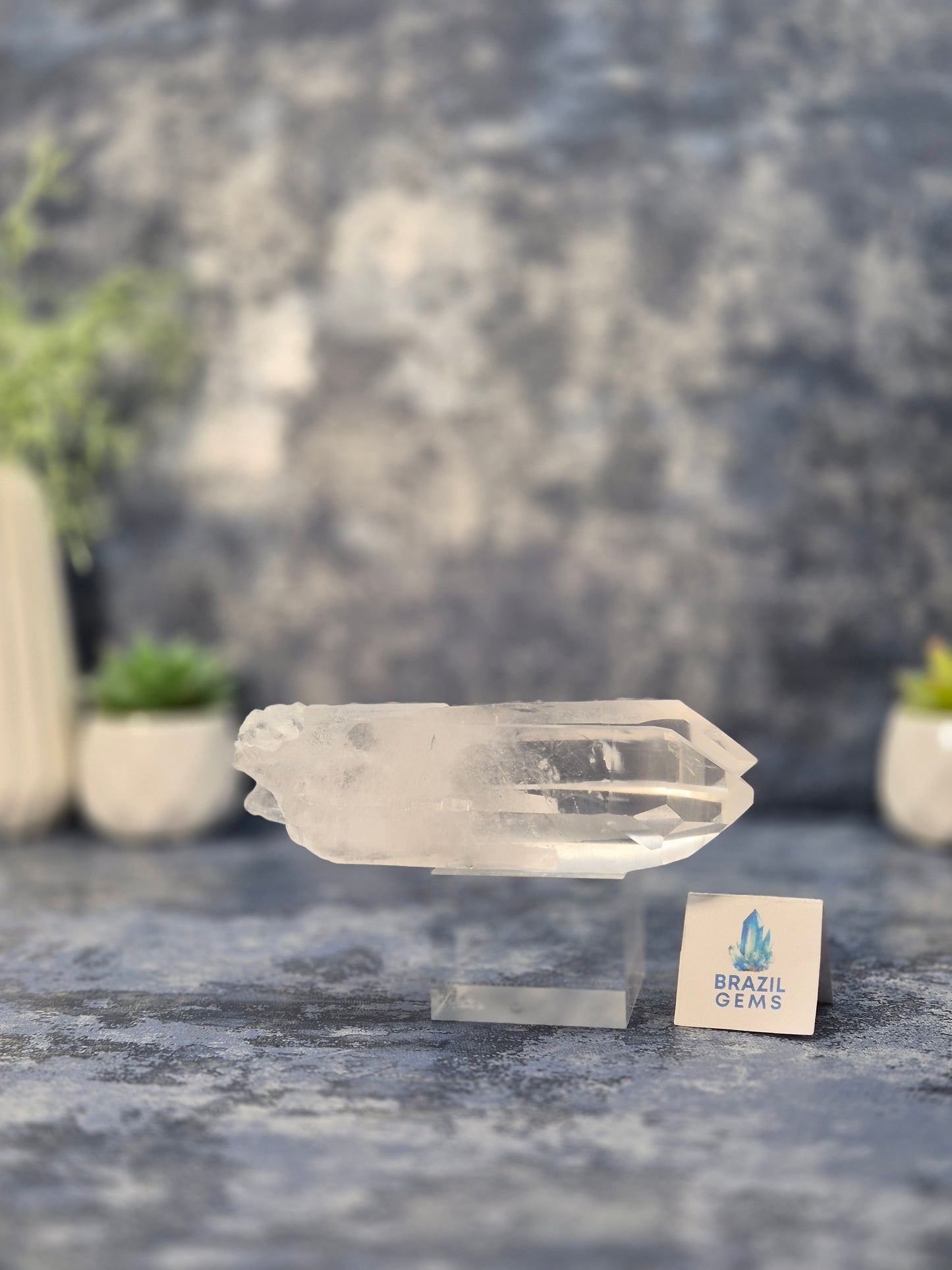 Raw Lemurian Quartz Point from Diamantina