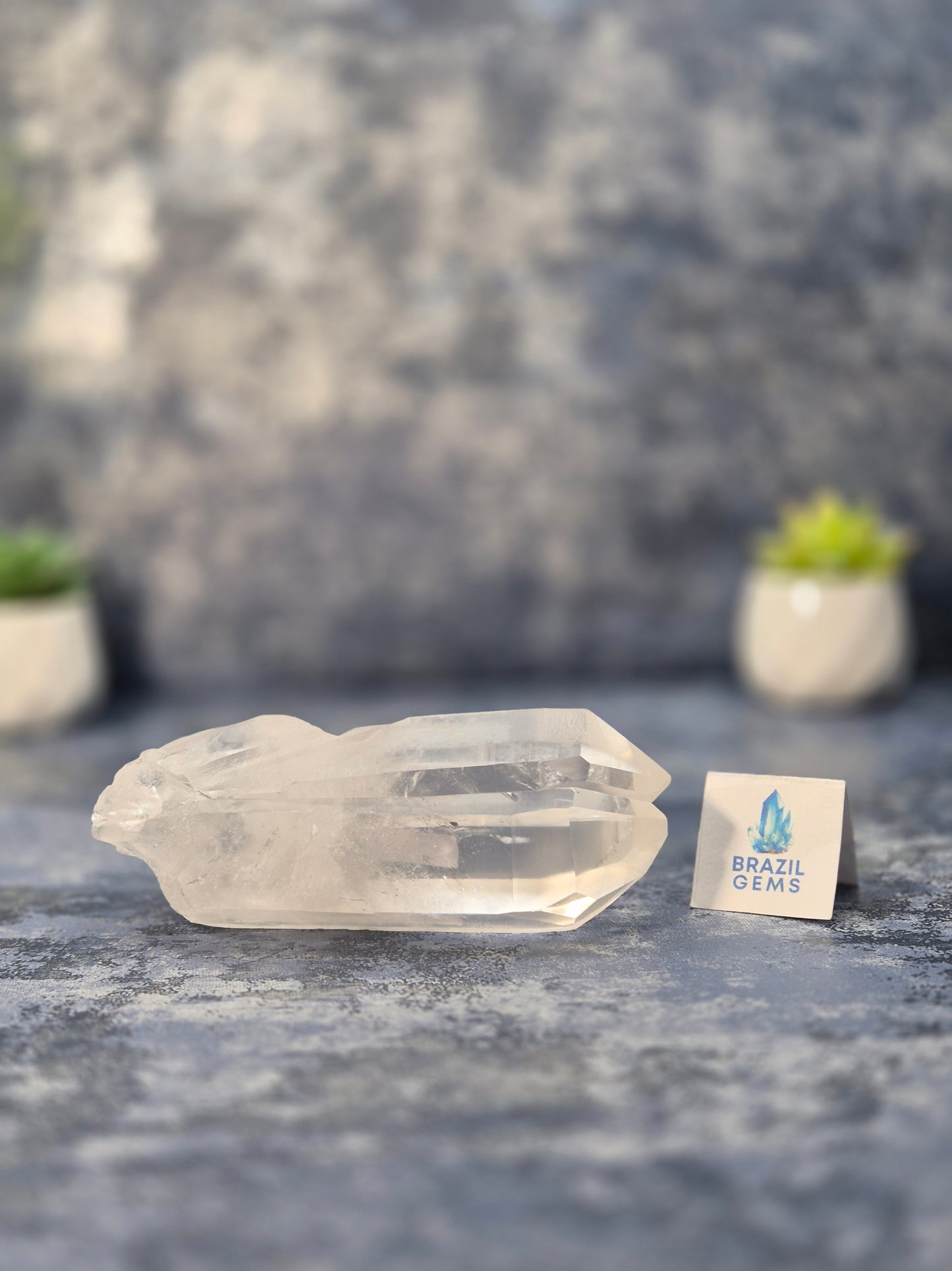 Raw Lemurian Quartz Point from Diamantina