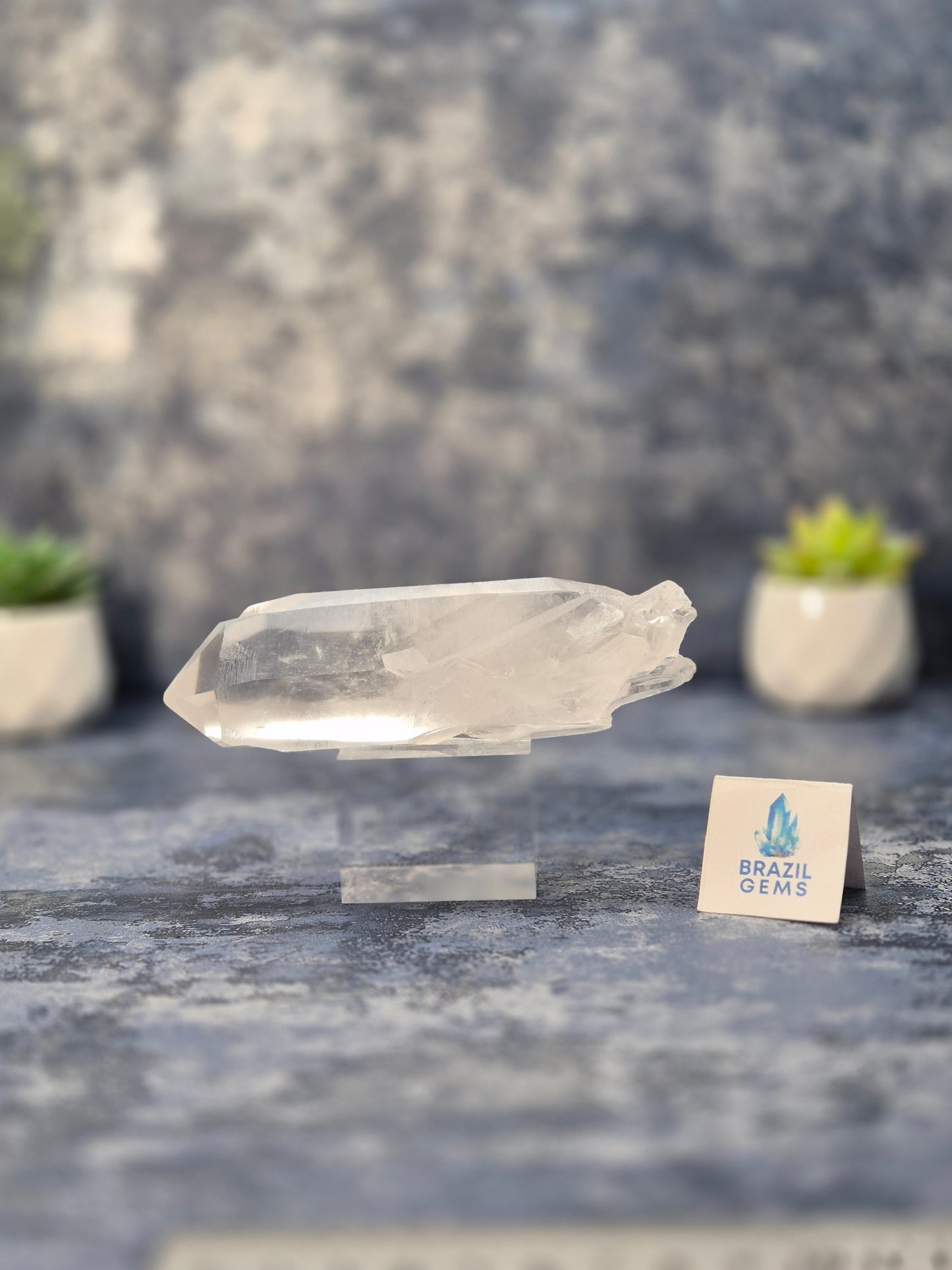 Raw Lemurian Quartz Point from Diamantina