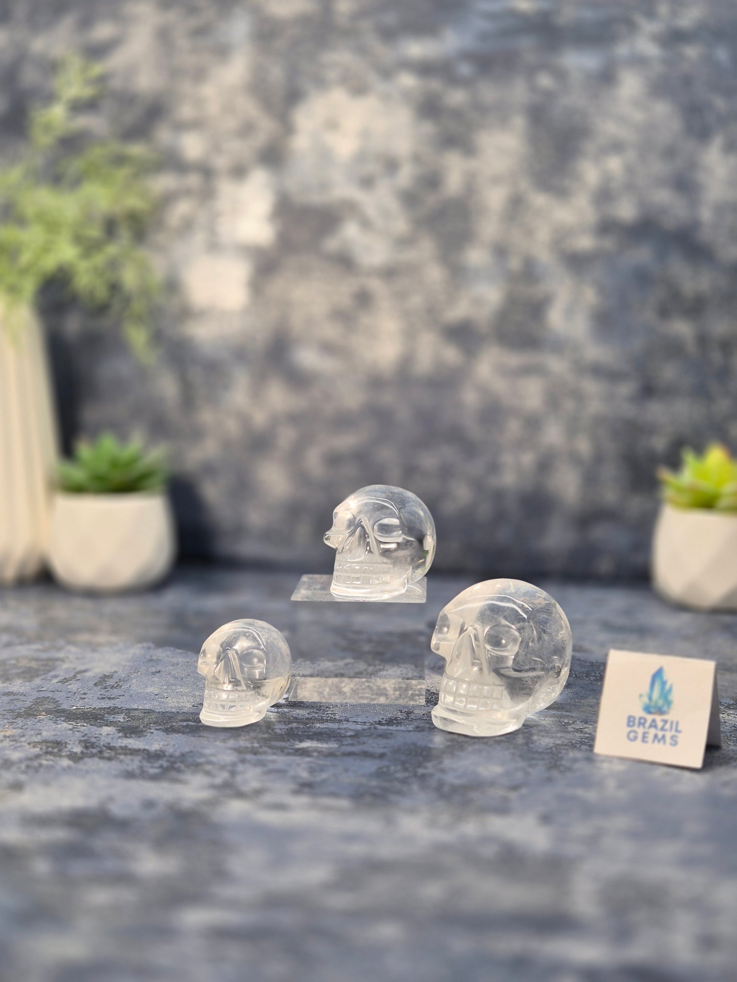 High Grade Clear Quartz Mini Skull