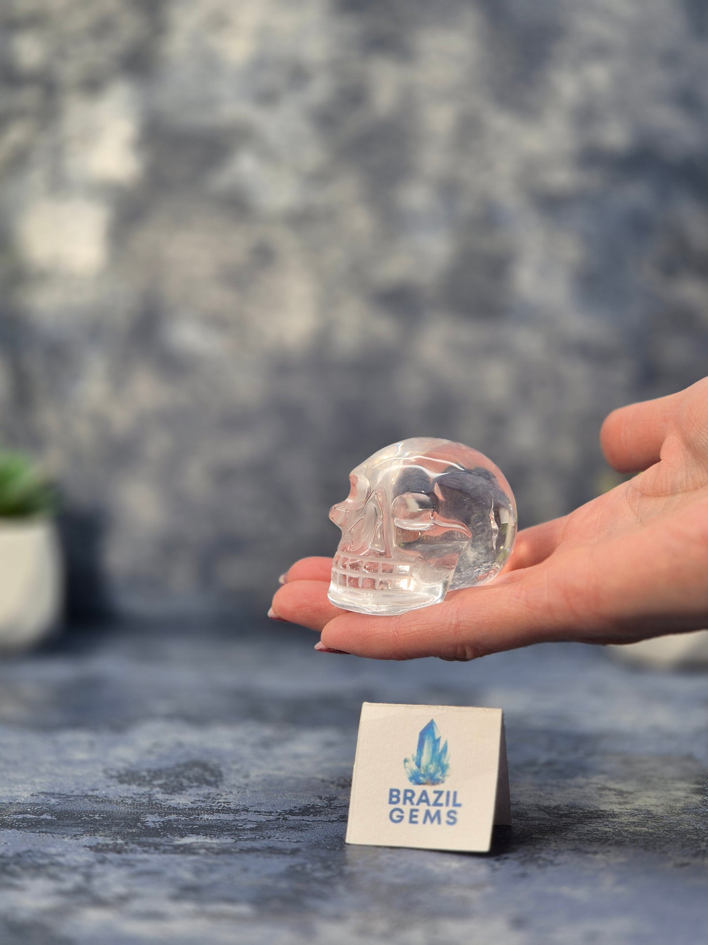 High Grade Clear Quartz Mini Skull