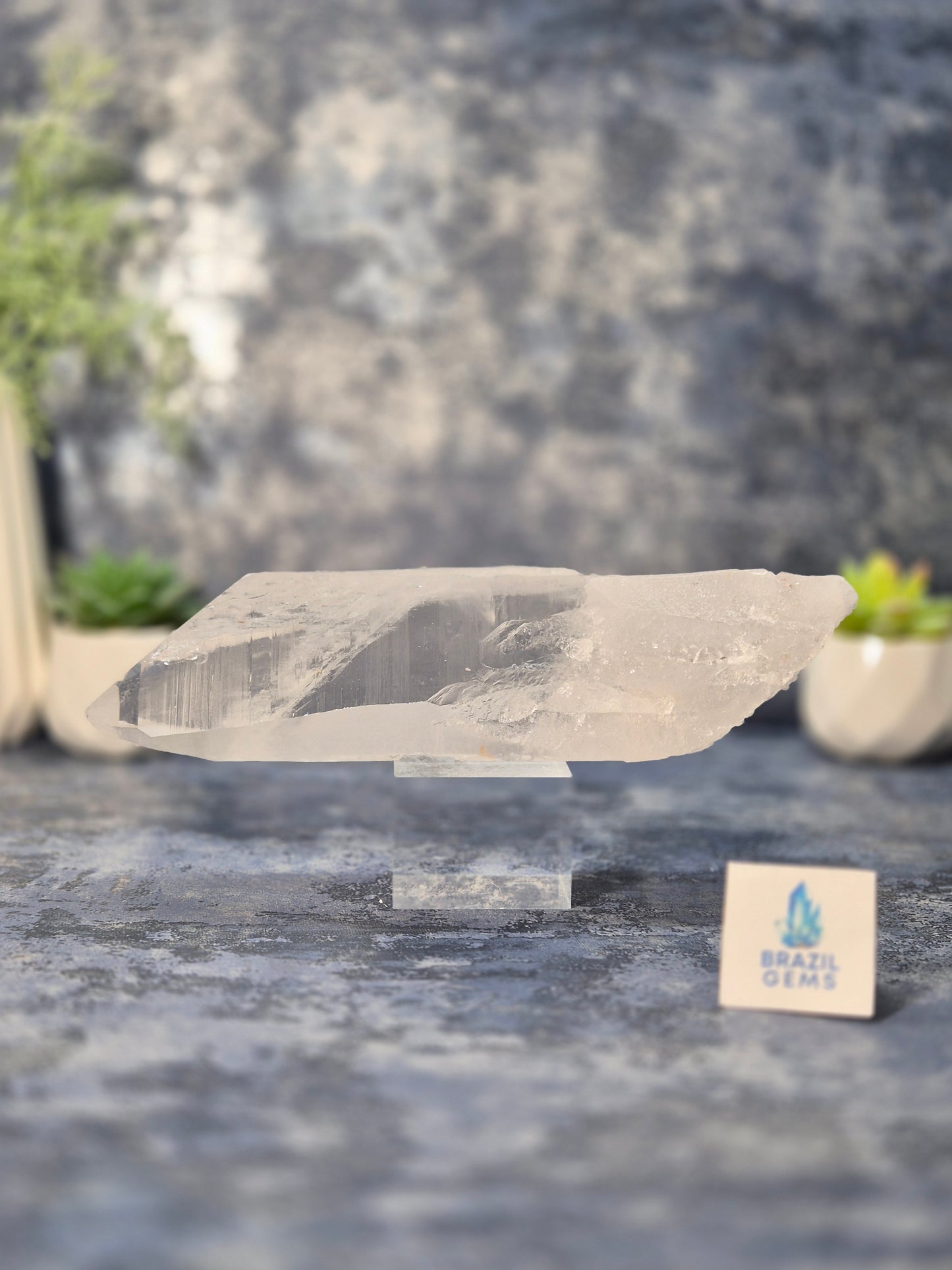 Raw Lemurian Quartz Point from Diamantina