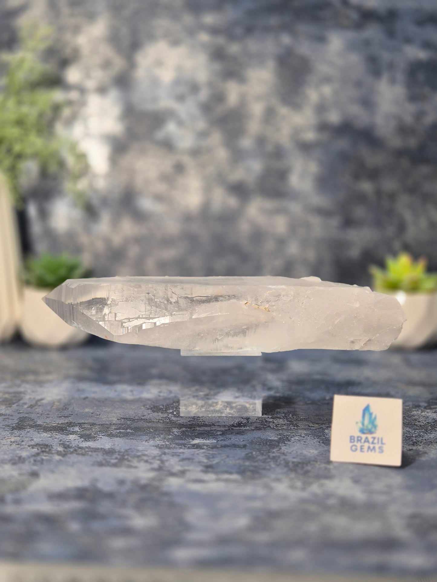 Raw Lemurian Quartz Point from Diamantina