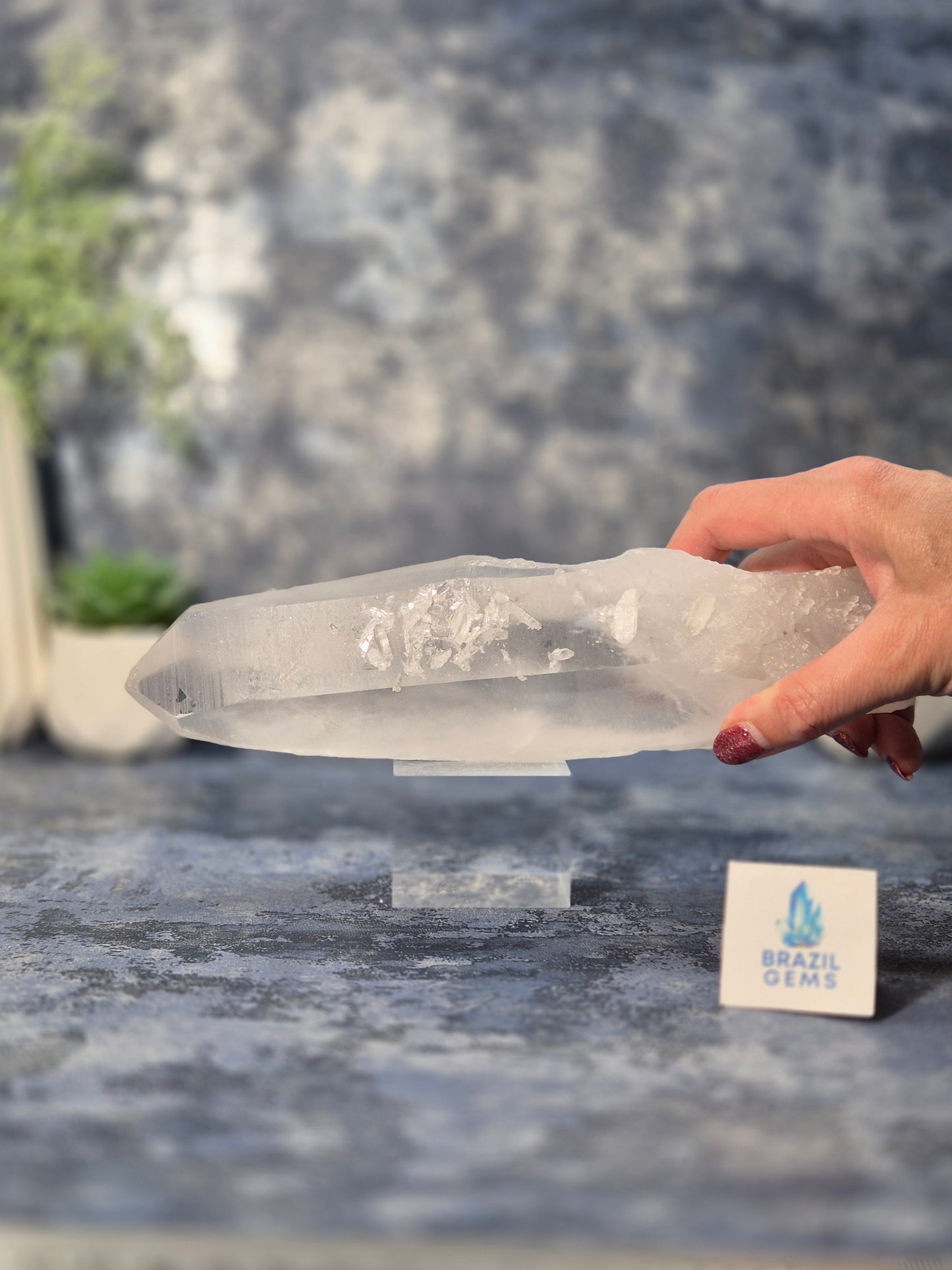 Raw Lemurian Quartz Point from Diamantina
