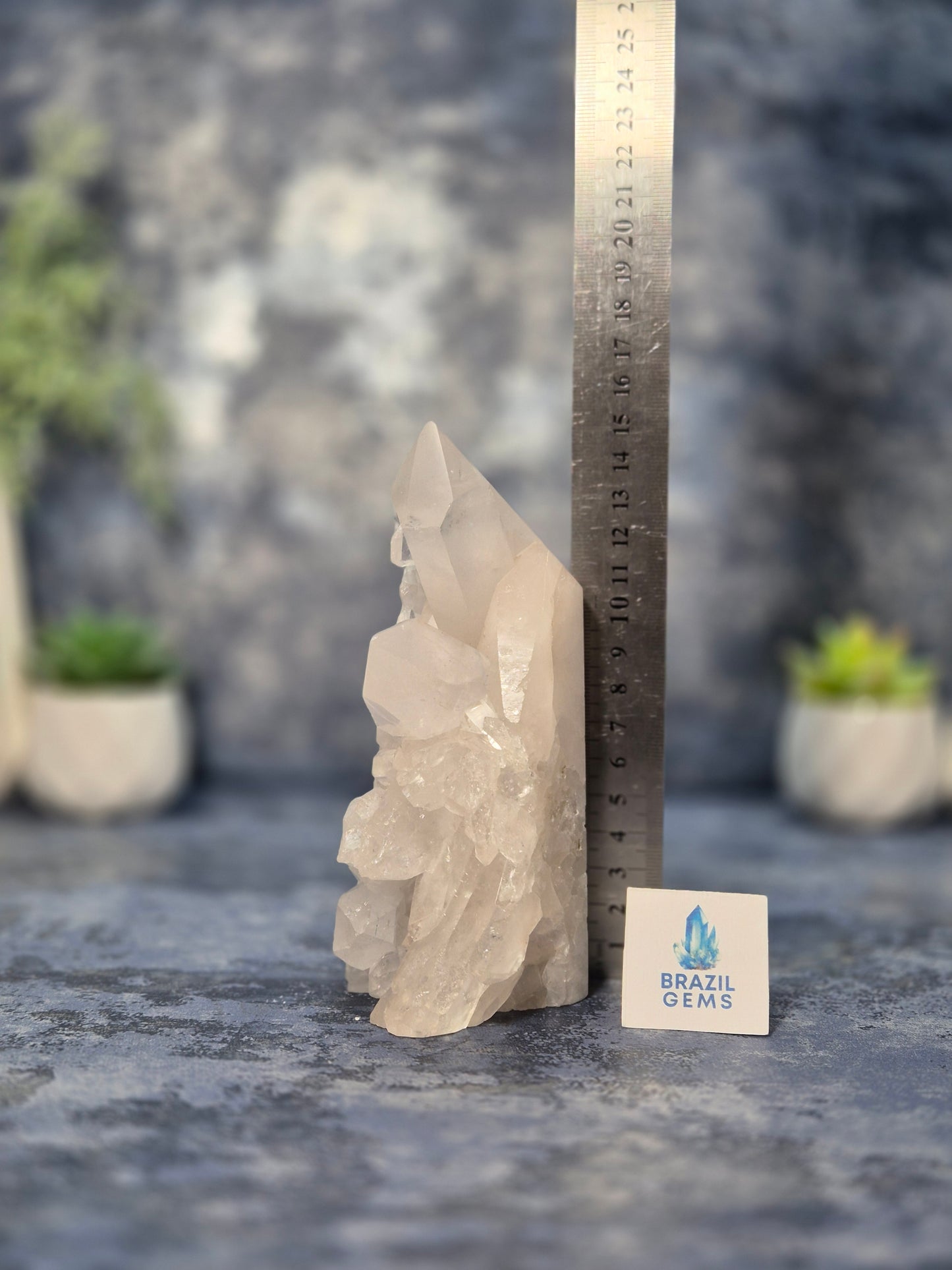 Clear Quartz Pointed Cluster