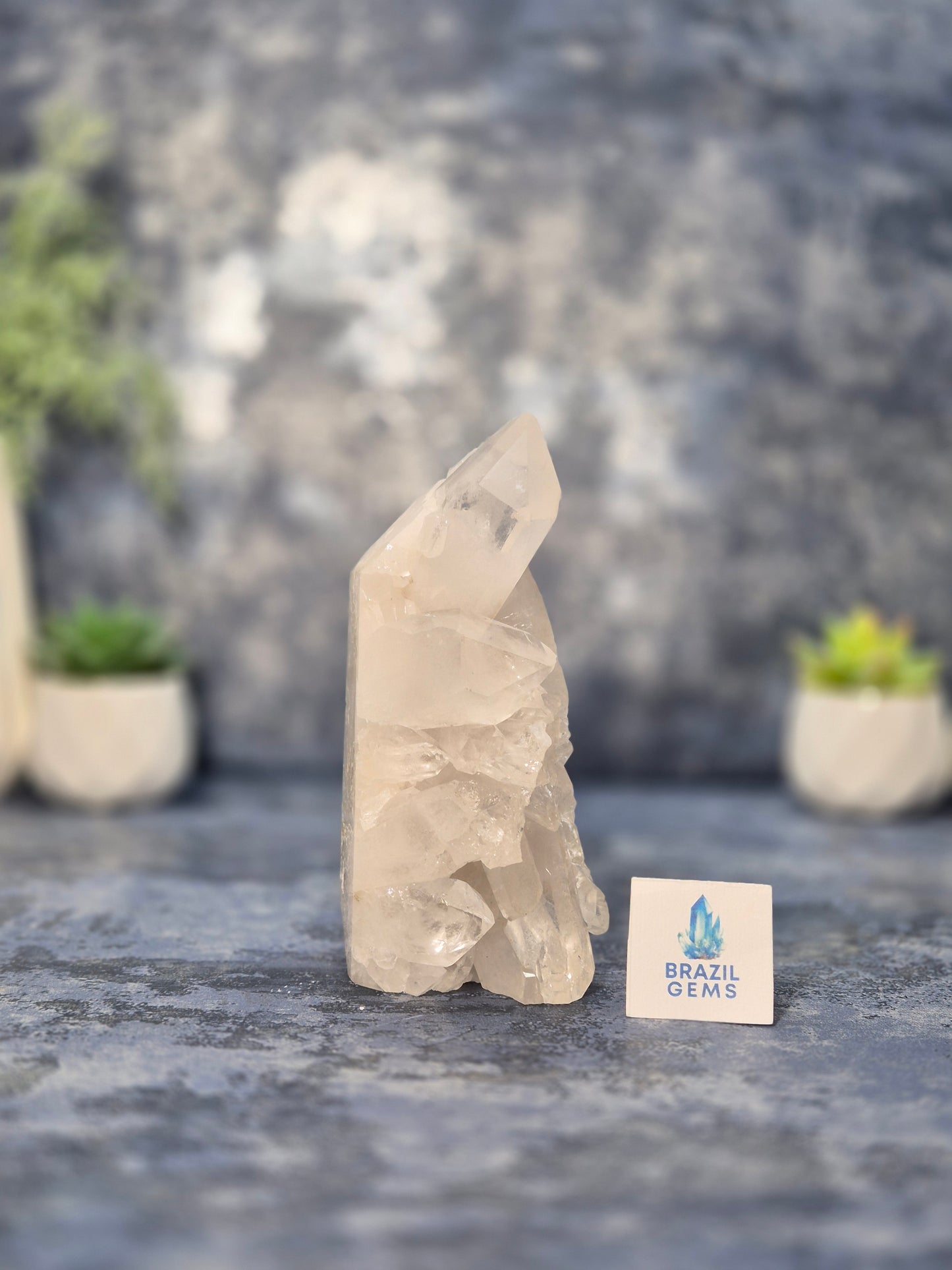 Clear Quartz Pointed Cluster