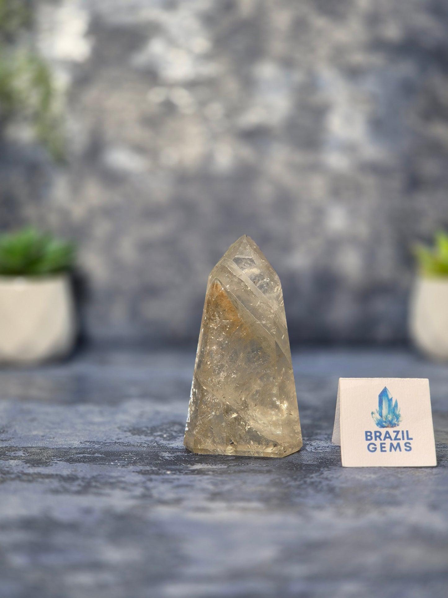 Citrine Phantom Quartz Point
