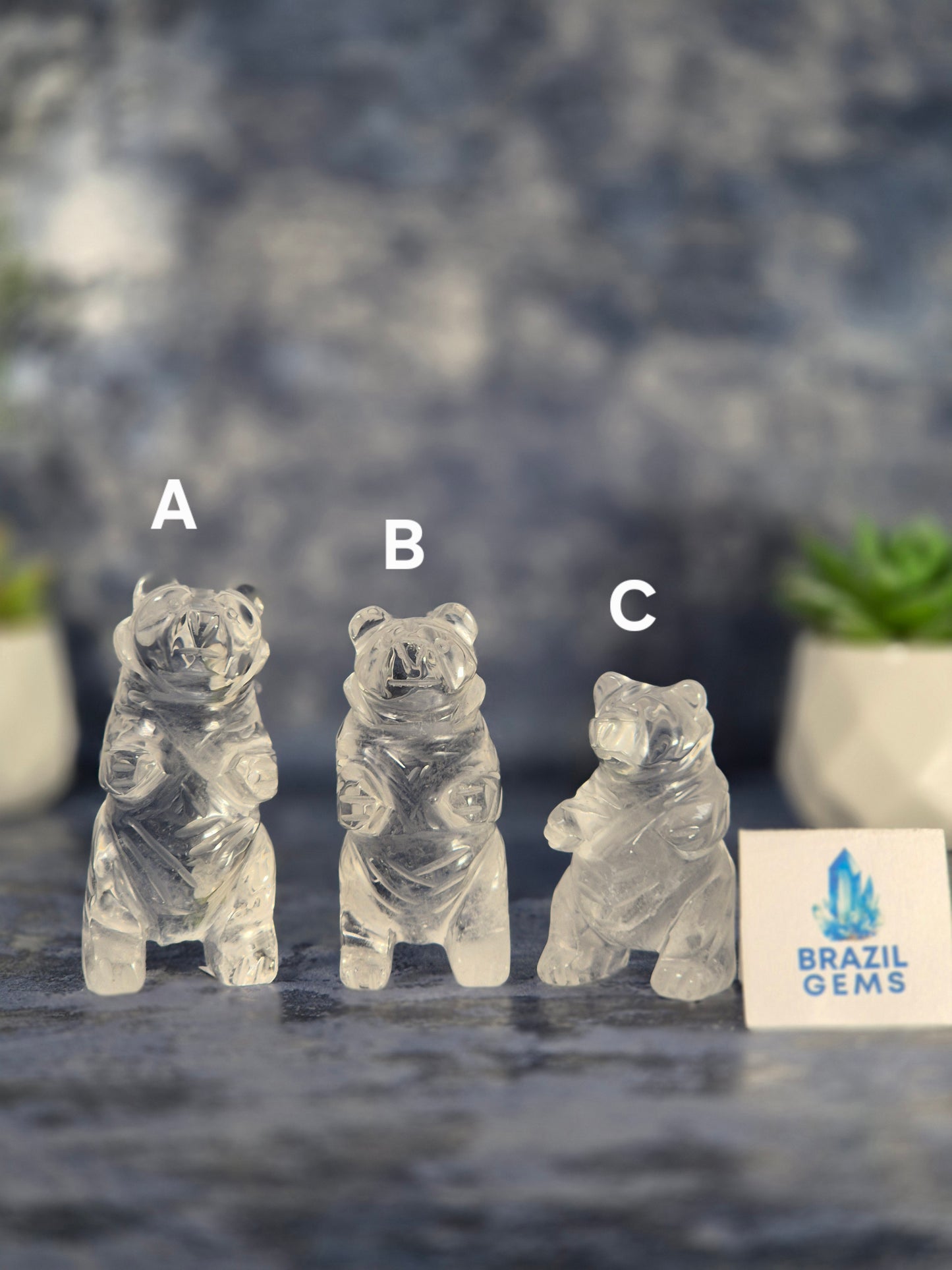 High Grade Clear Quartz Bear