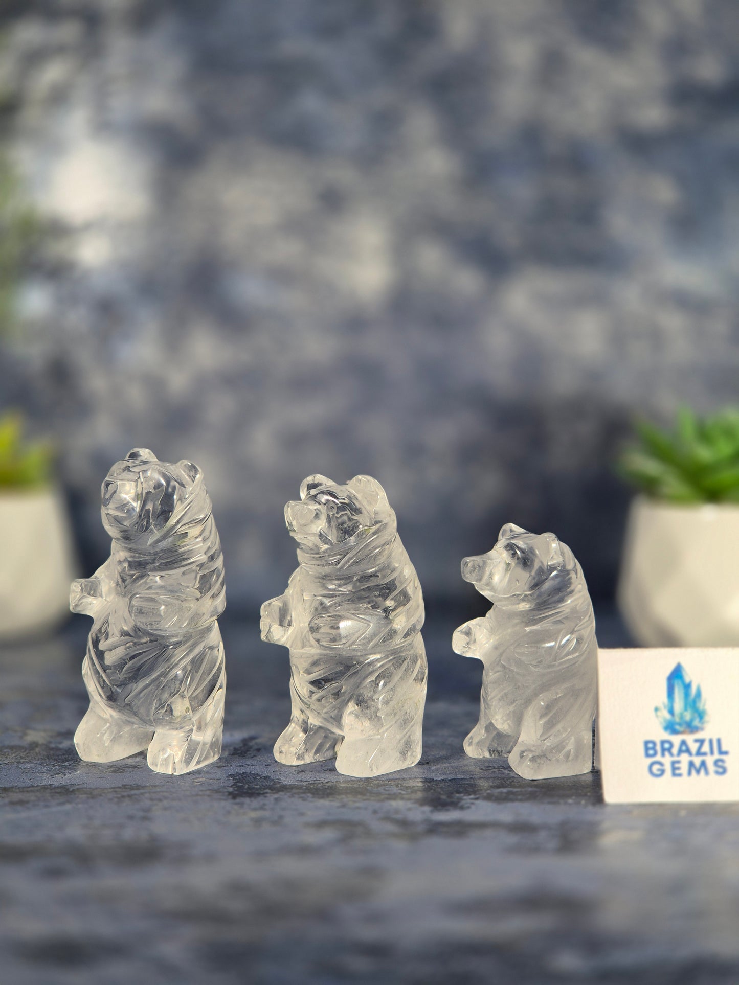 High Grade Clear Quartz Bear
