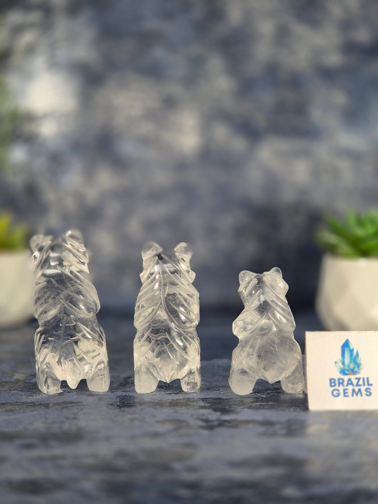 High Grade Clear Quartz Bear