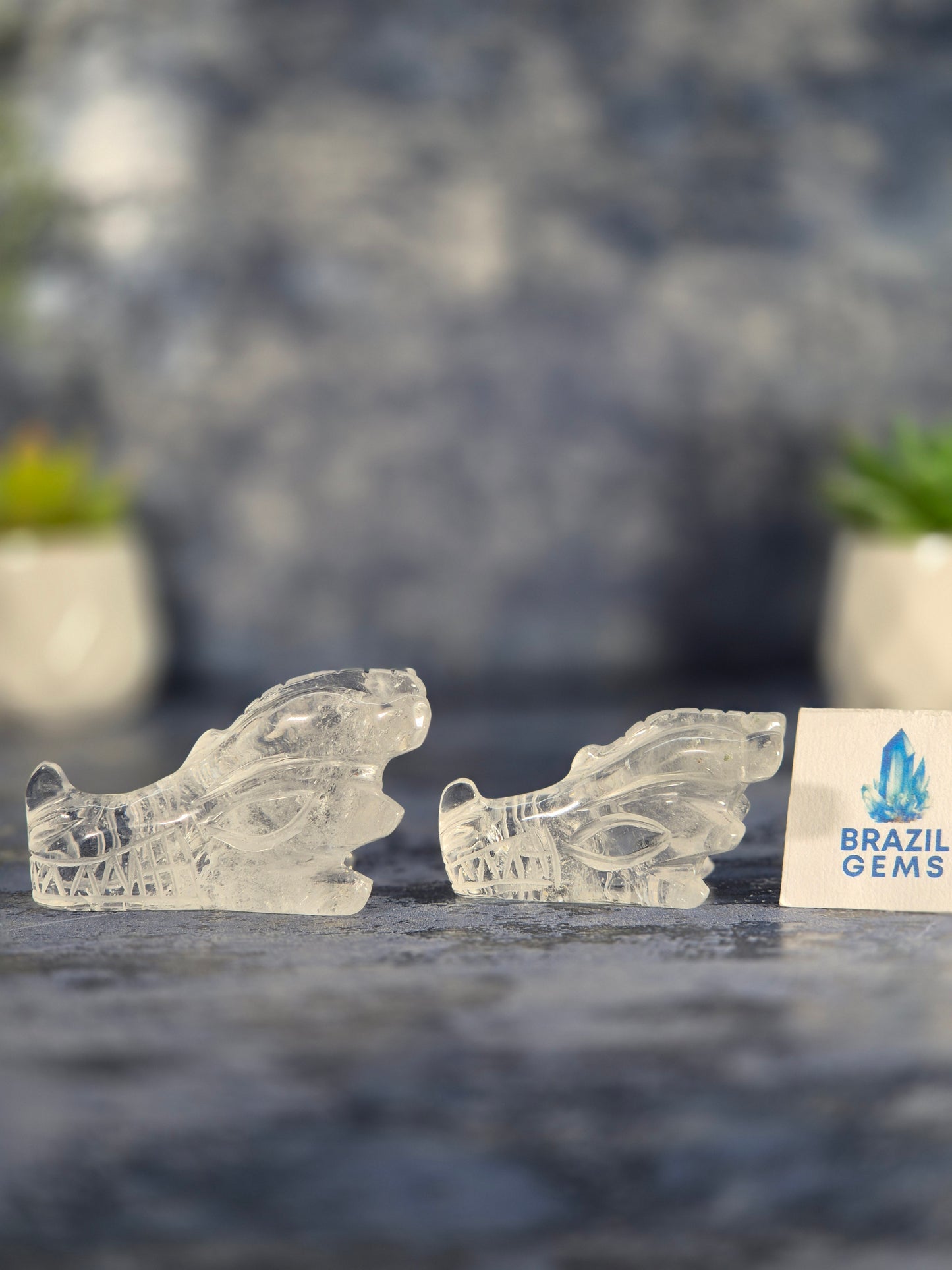High Grade Clear Quartz Dragon Head