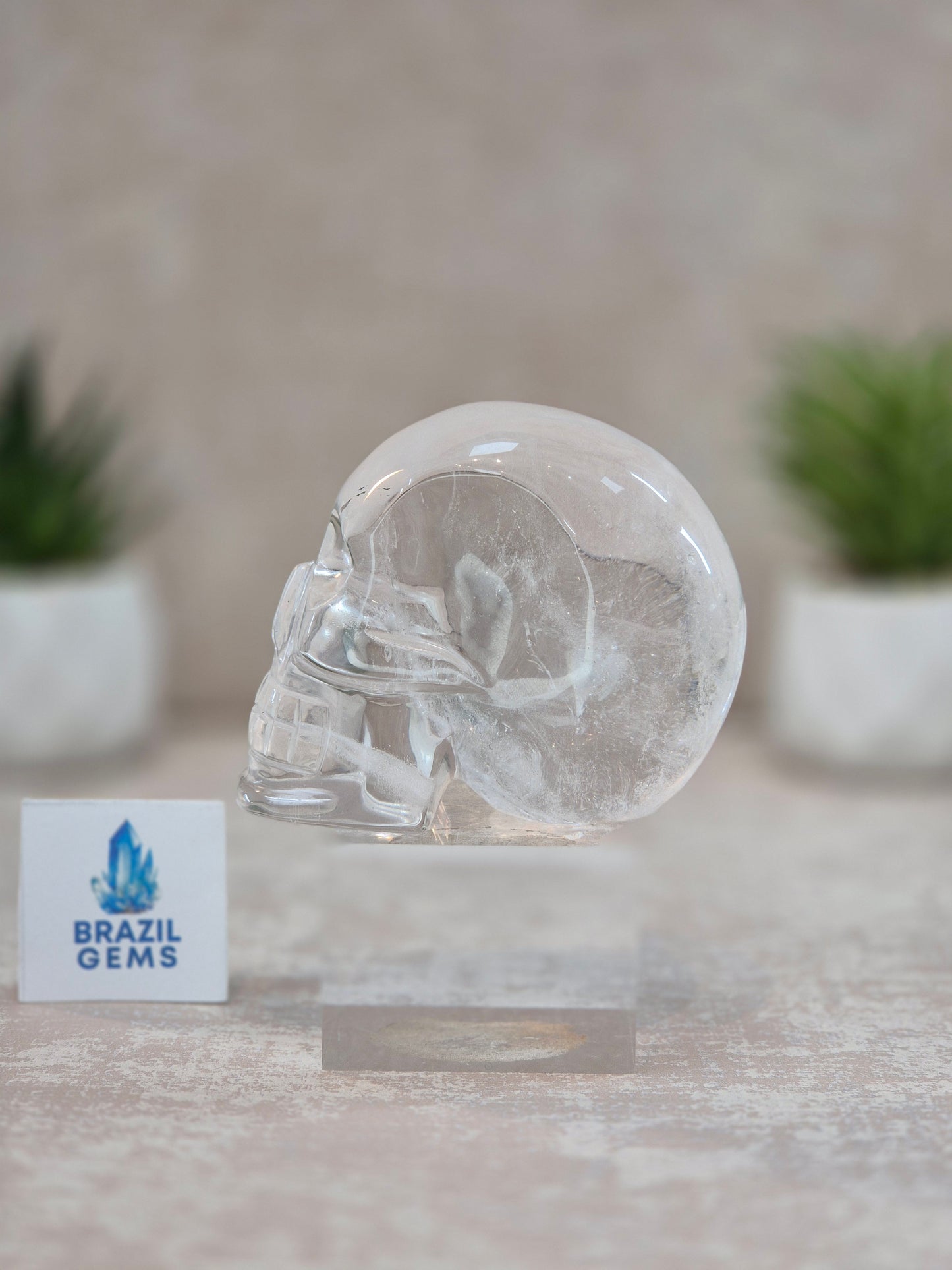 High Grade Clear Quartz Skull