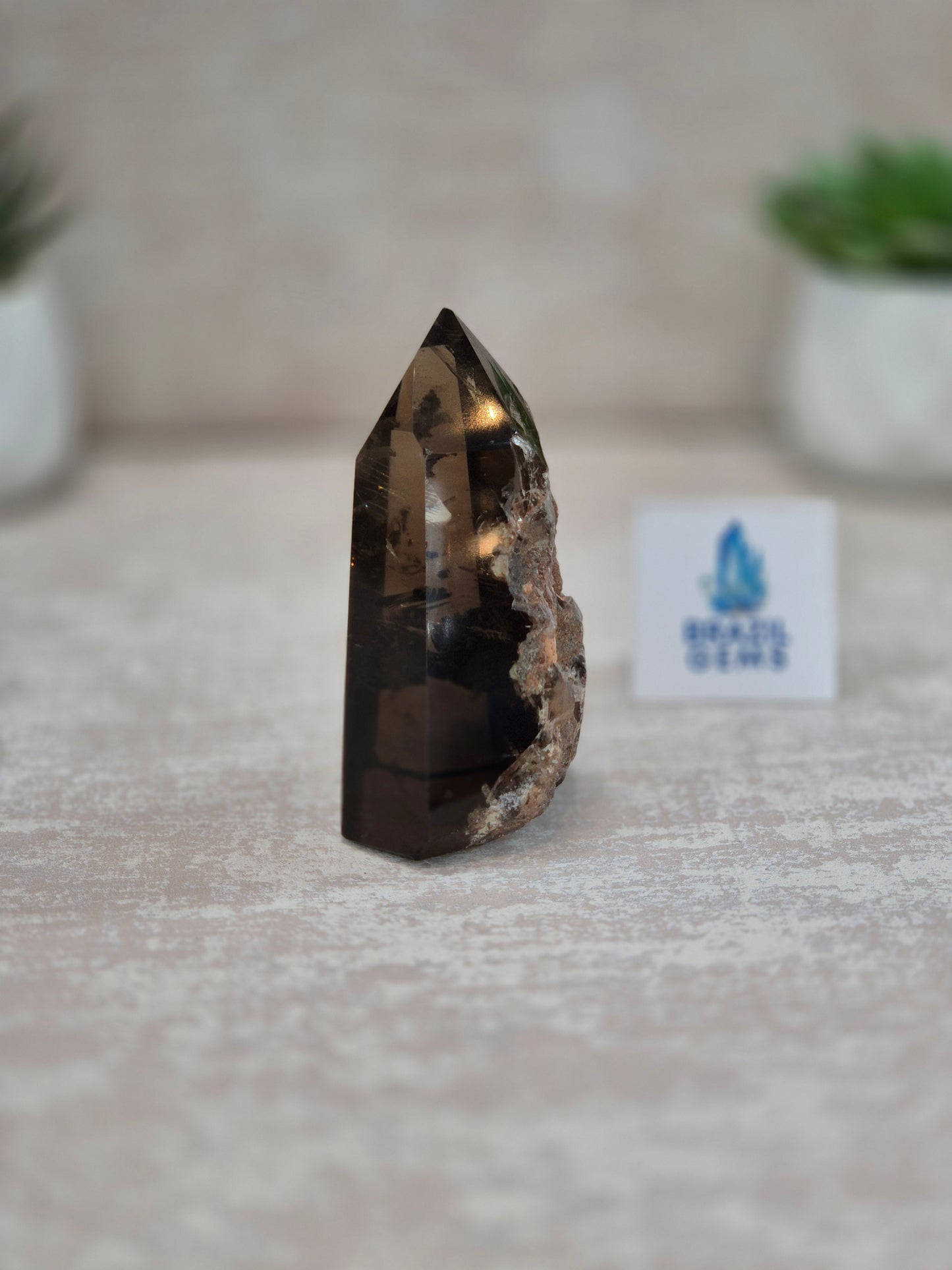 High Grade Morion Smoky Point