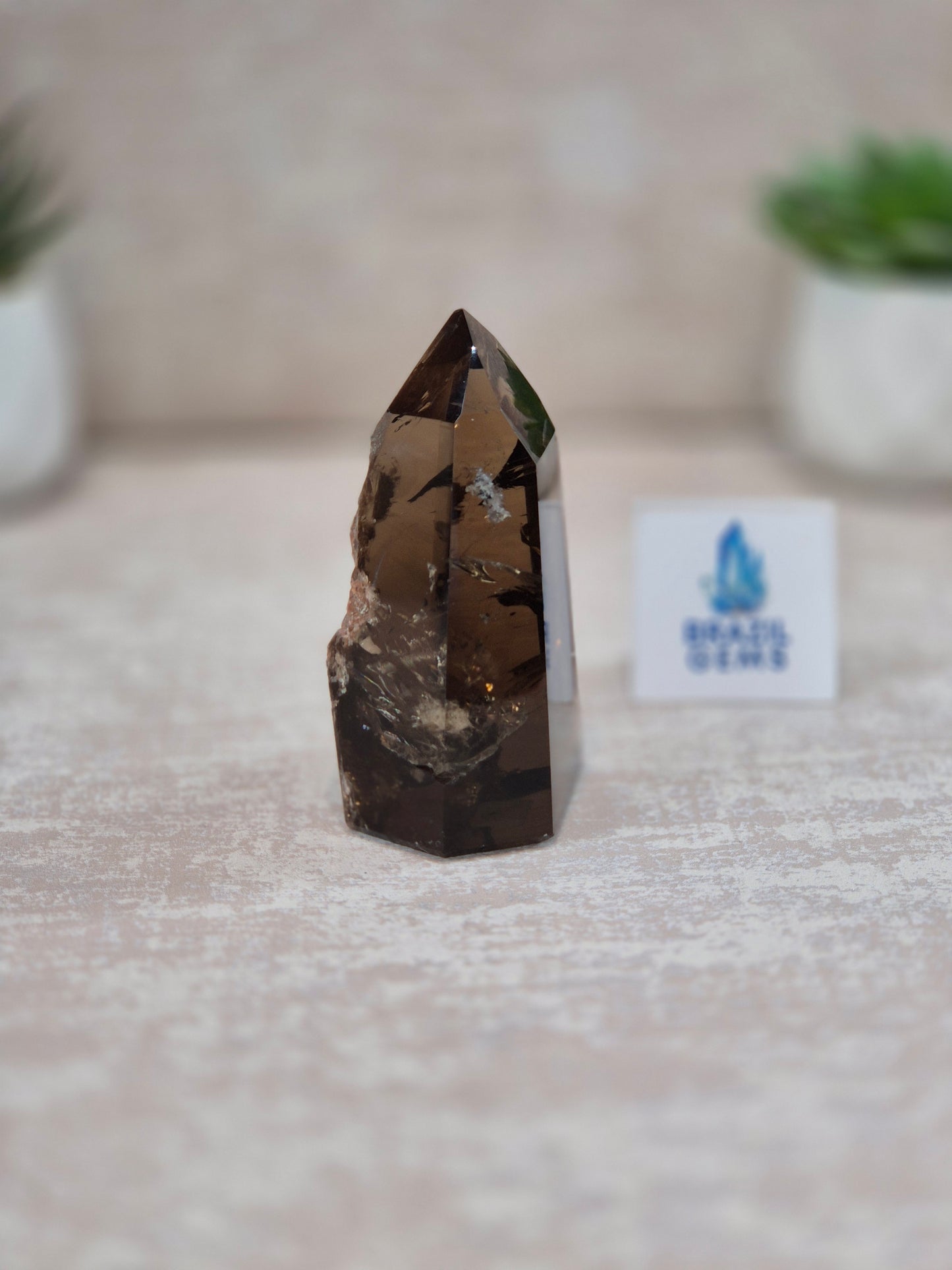 High Grade Morion Smoky Point