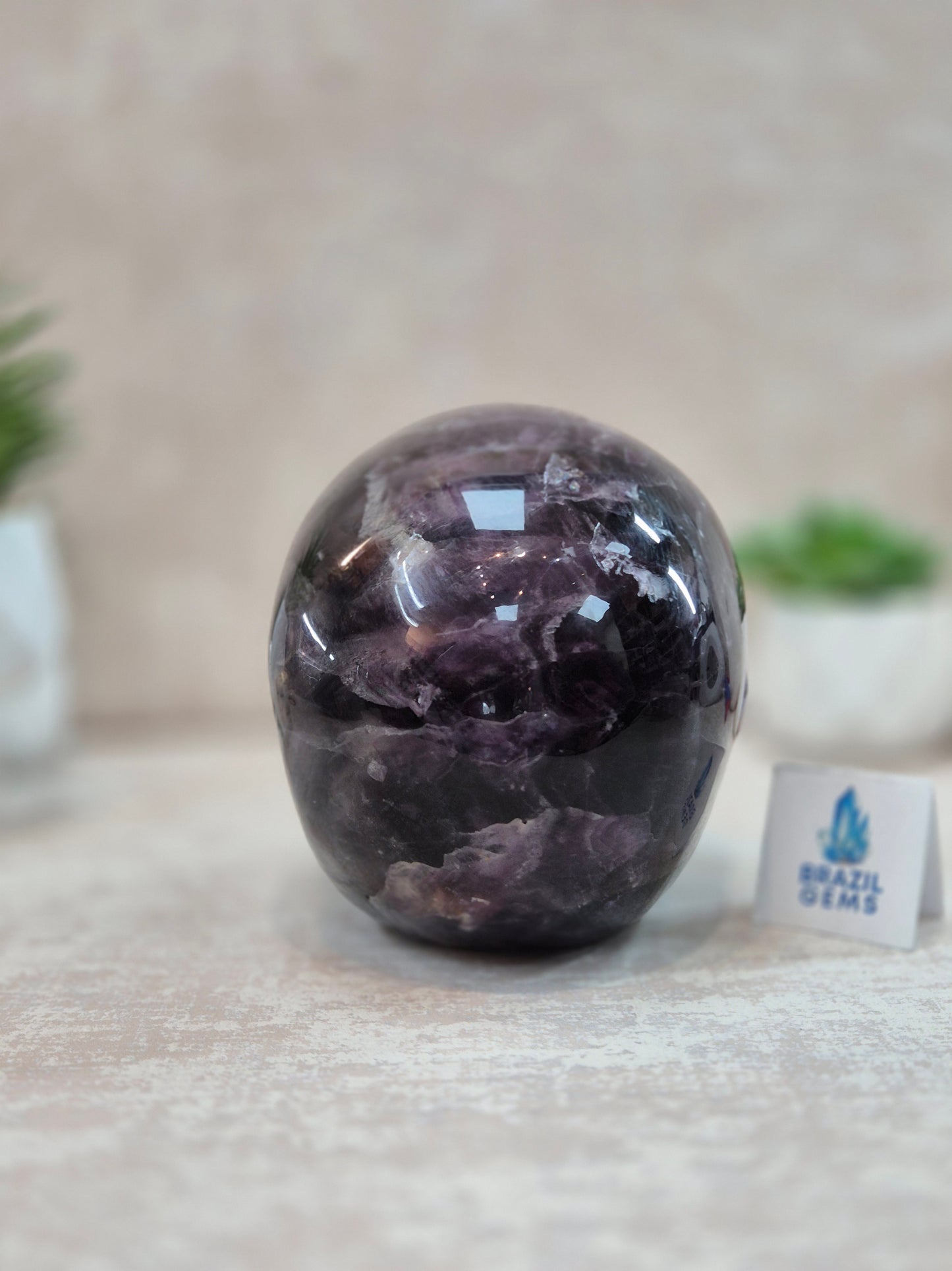 Purple and Green Fluorite Skull