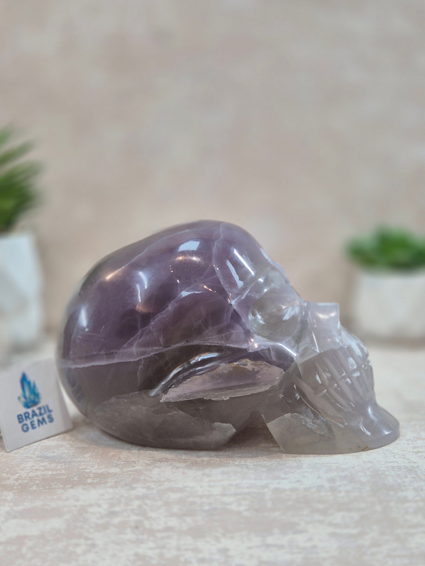 Purple Fluorite Skull