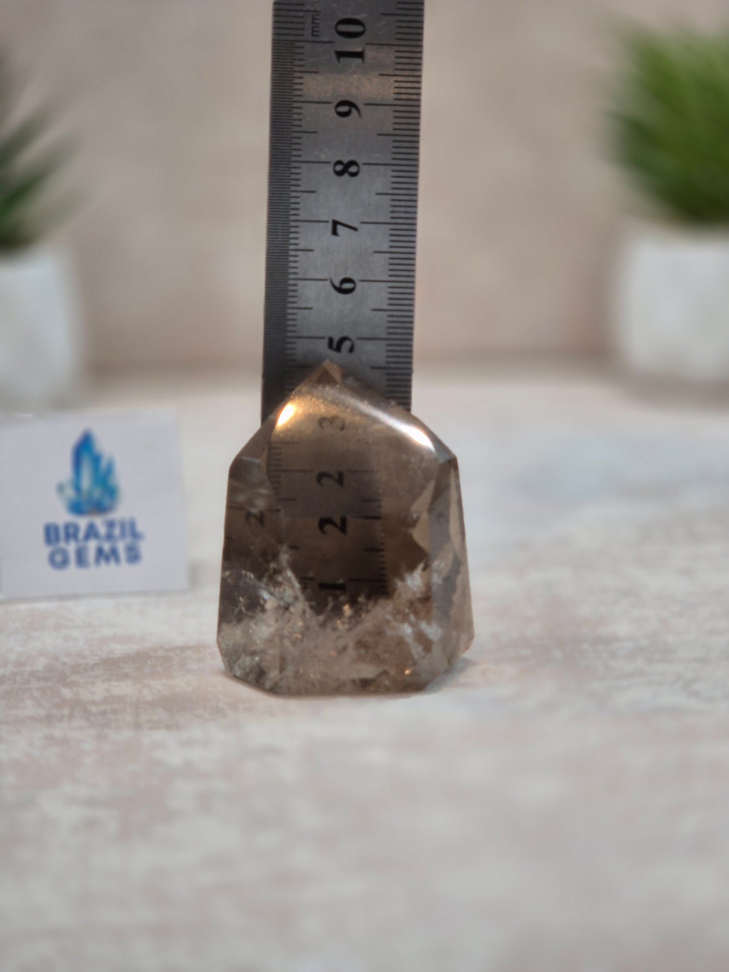 Smoky Quartz with Lodolite Inclusions Point