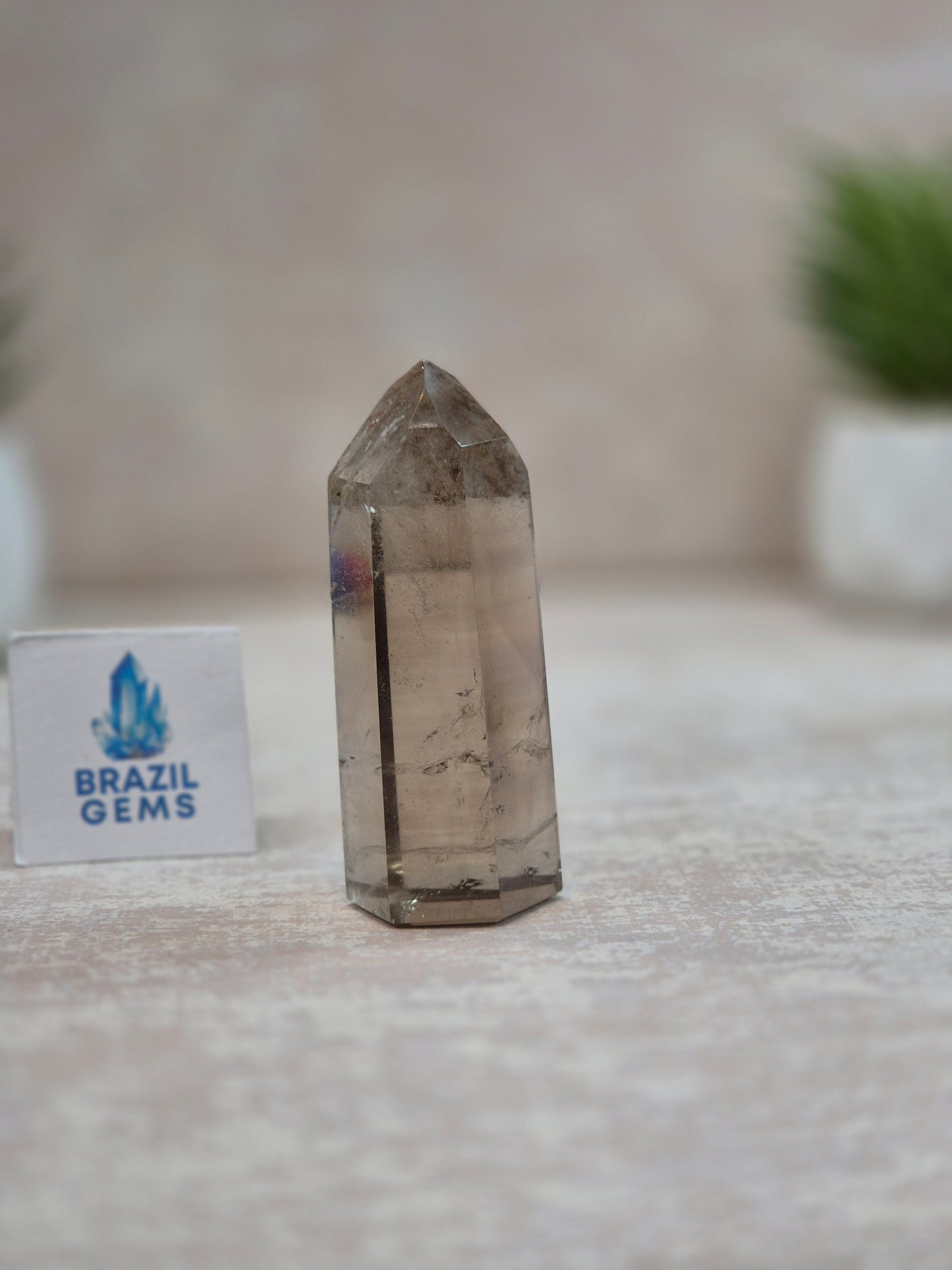 High Grade Smoky Quartz with some Lodolite Inclusions Point
