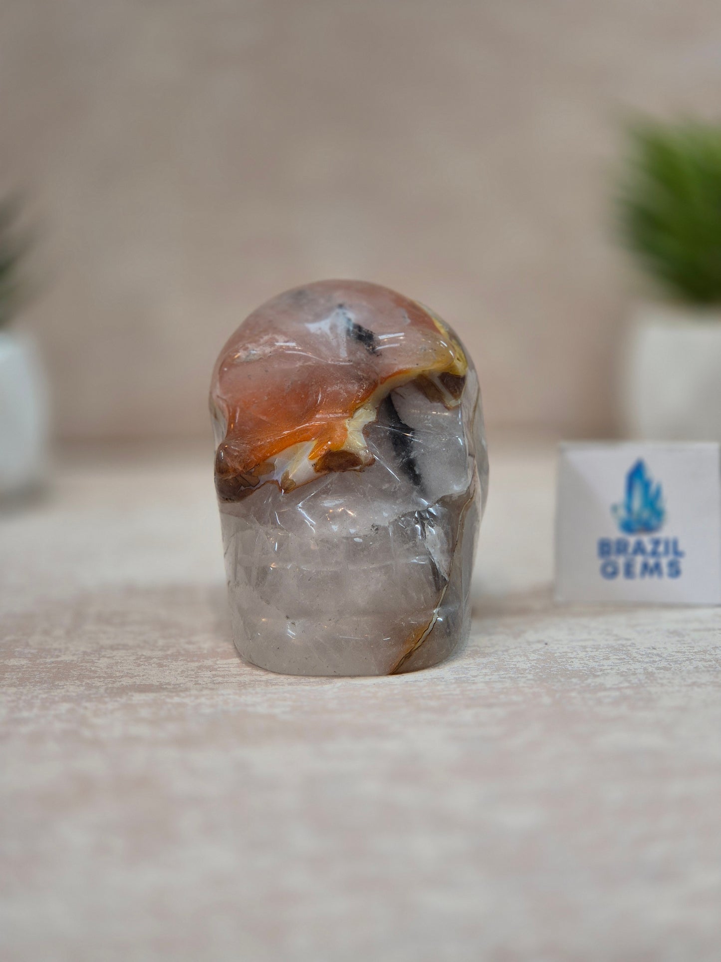 Blue Tara with Mosaic Calcite Skull