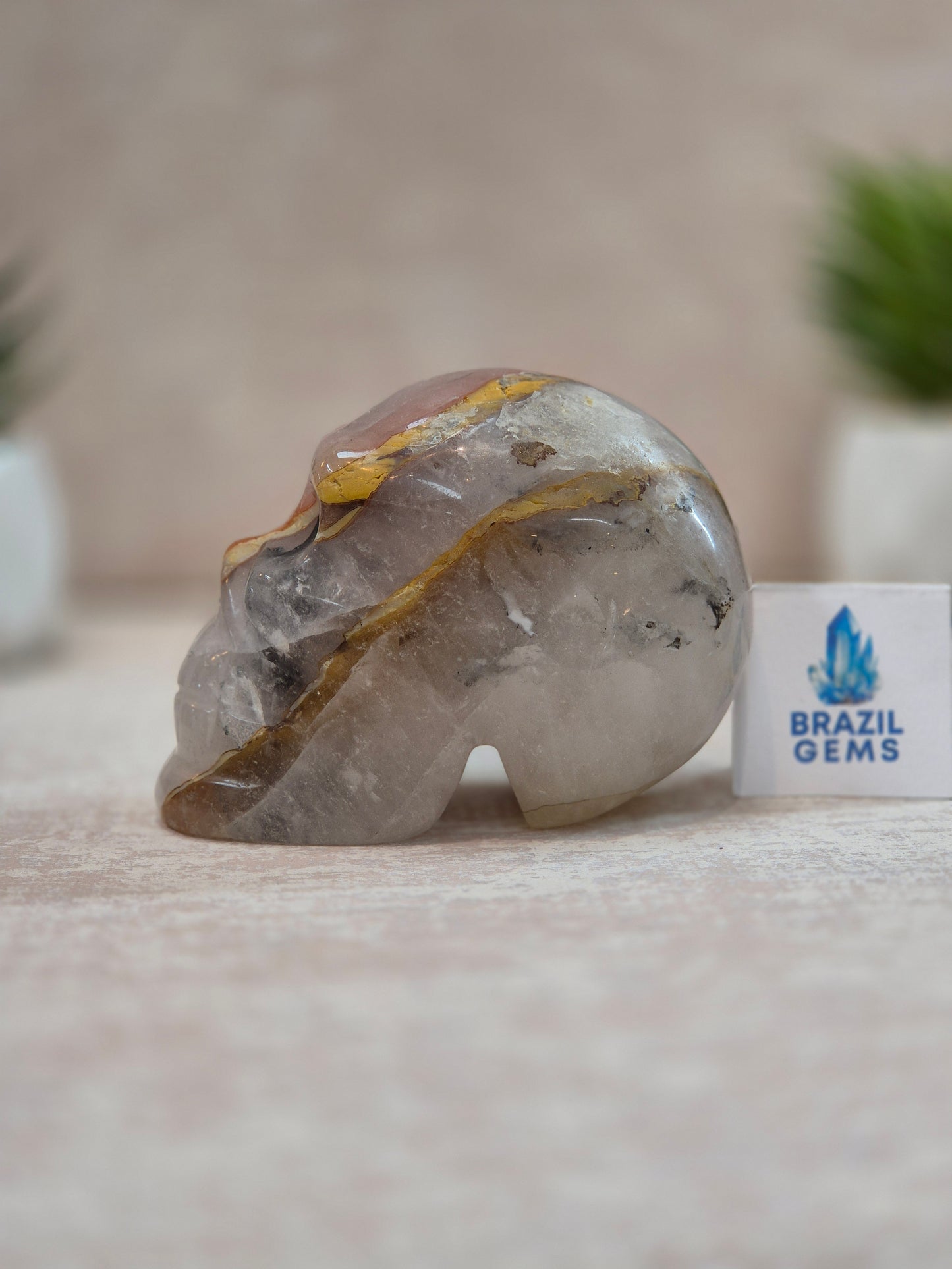Blue Tara with Mosaic Calcite Skull
