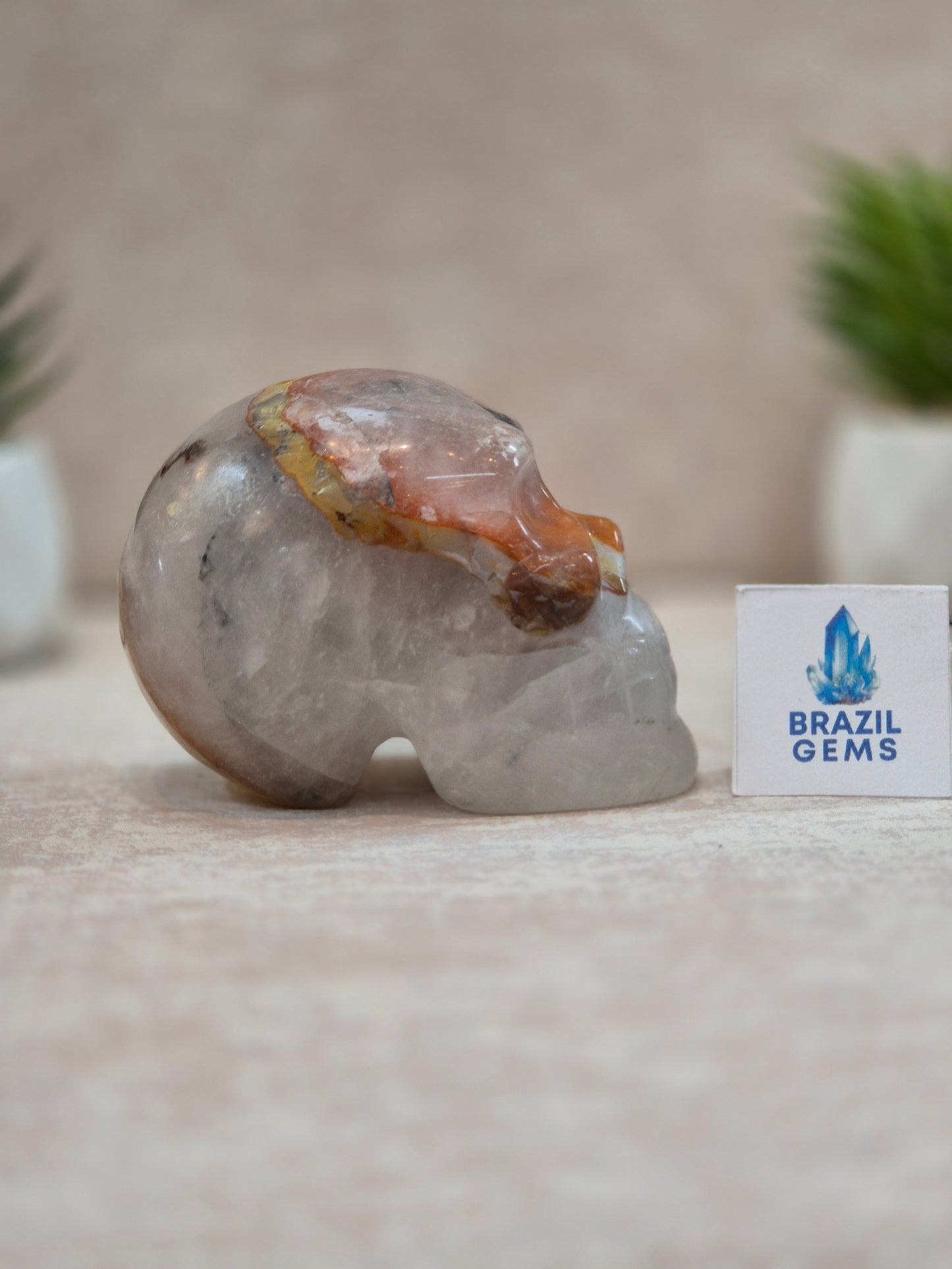 Blue Tara with Mosaic Calcite Skull