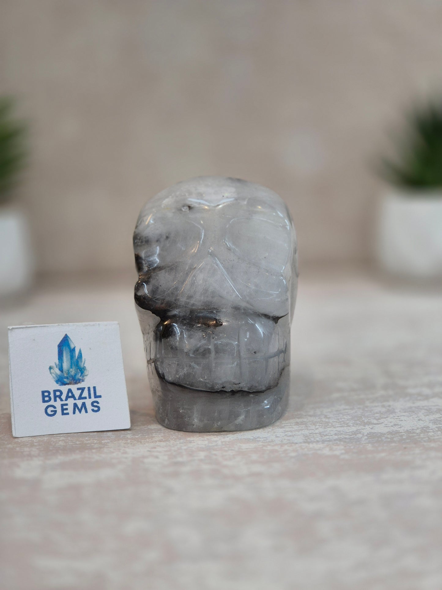 Blue Tara with Mosaic Calcite Skull