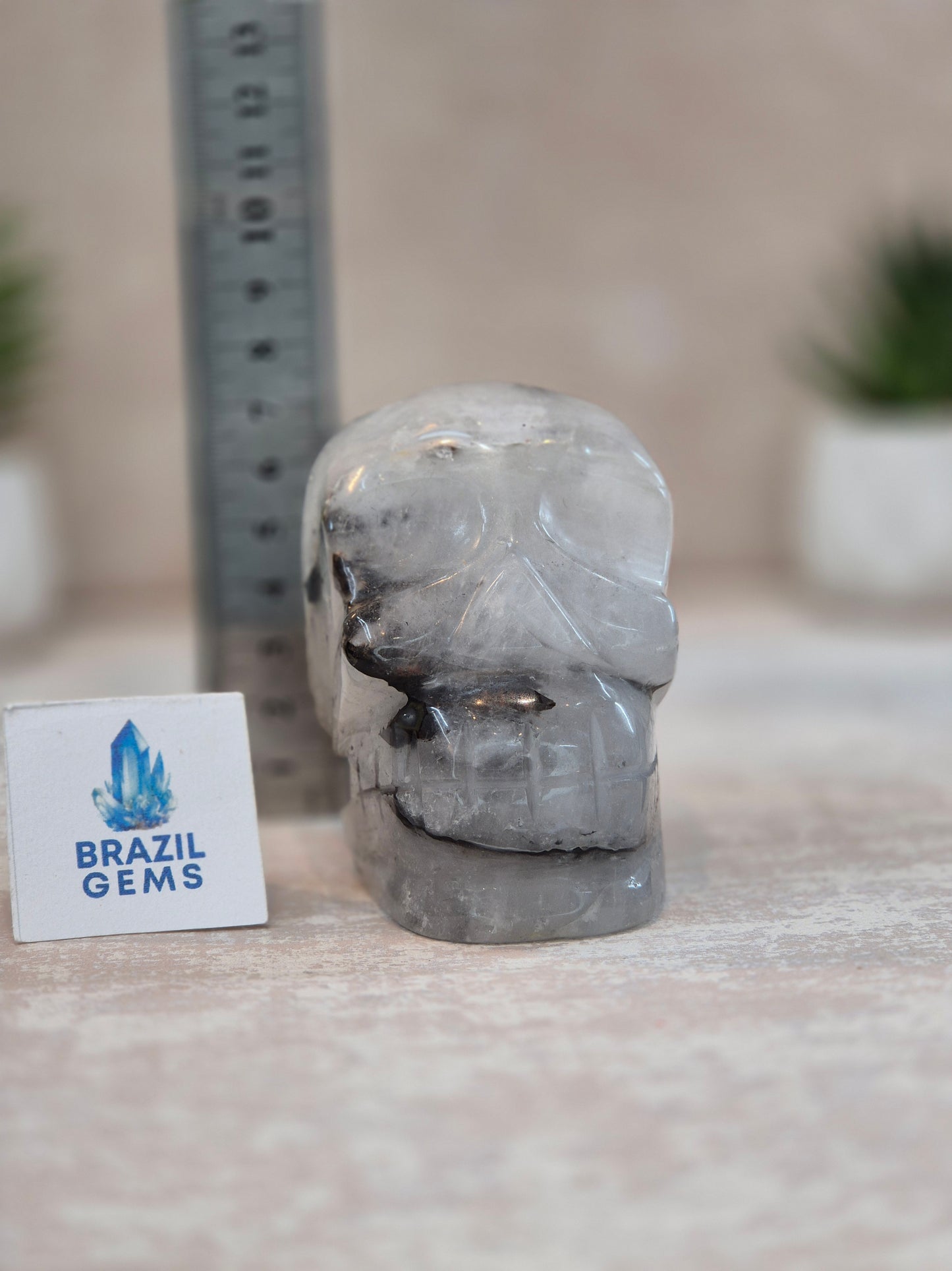 Blue Tara with Mosaic Calcite Skull