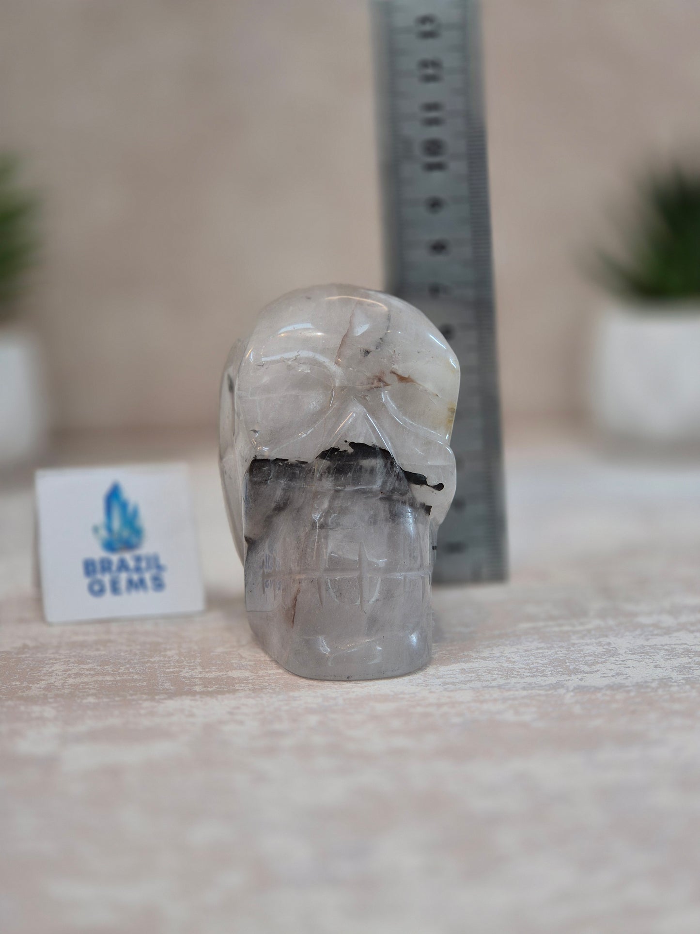 Blue Tara with Mosaic Calcite Skull