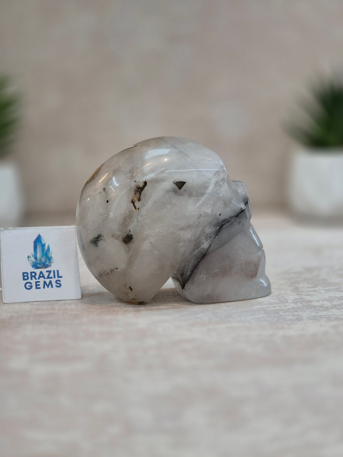 Blue Tara with Mosaic Calcite Skull