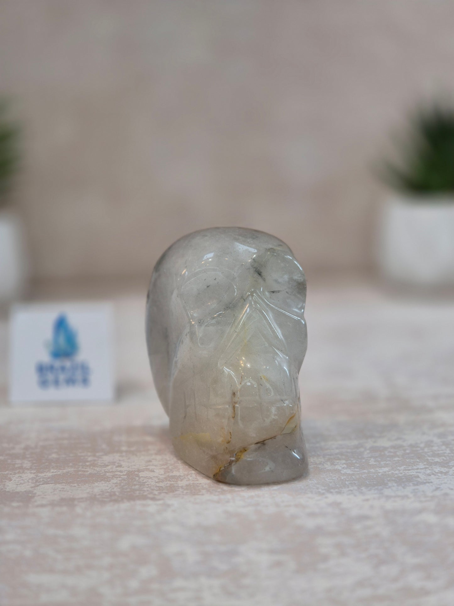 Blue Tara with Mosaic Calcite Skull