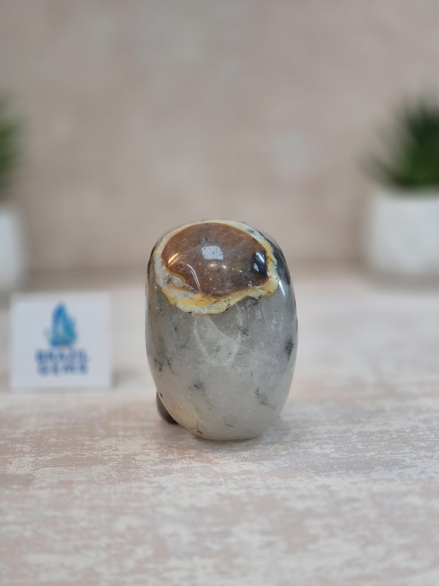 Blue Tara with Mosaic Calcite Skull
