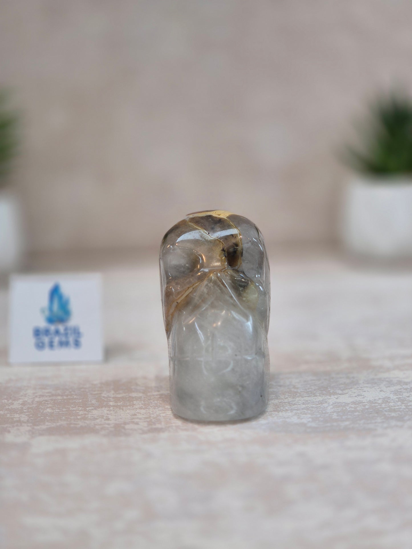 Blue Tara with Mosaic Calcite Skull