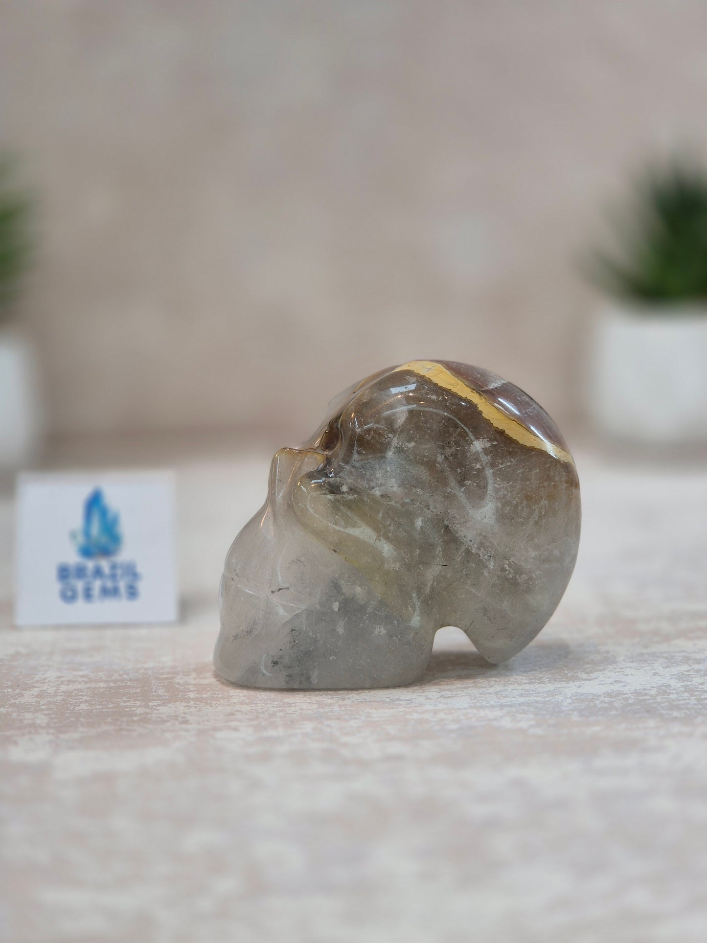 Blue Tara with Mosaic Calcite Skull