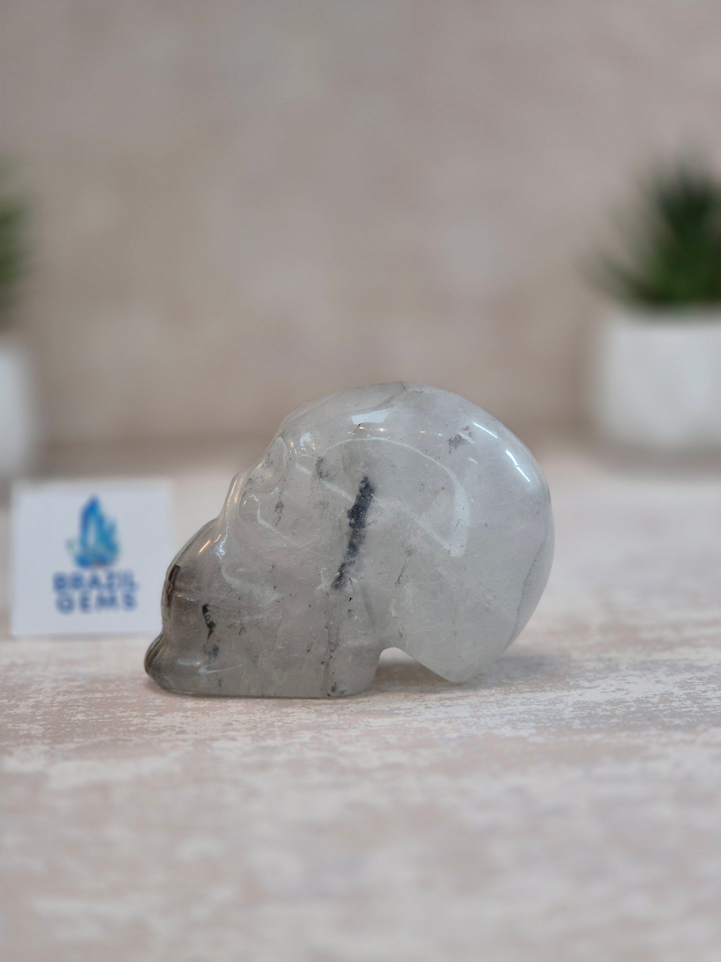 Blue Tara with Mosaic Calcite Skull