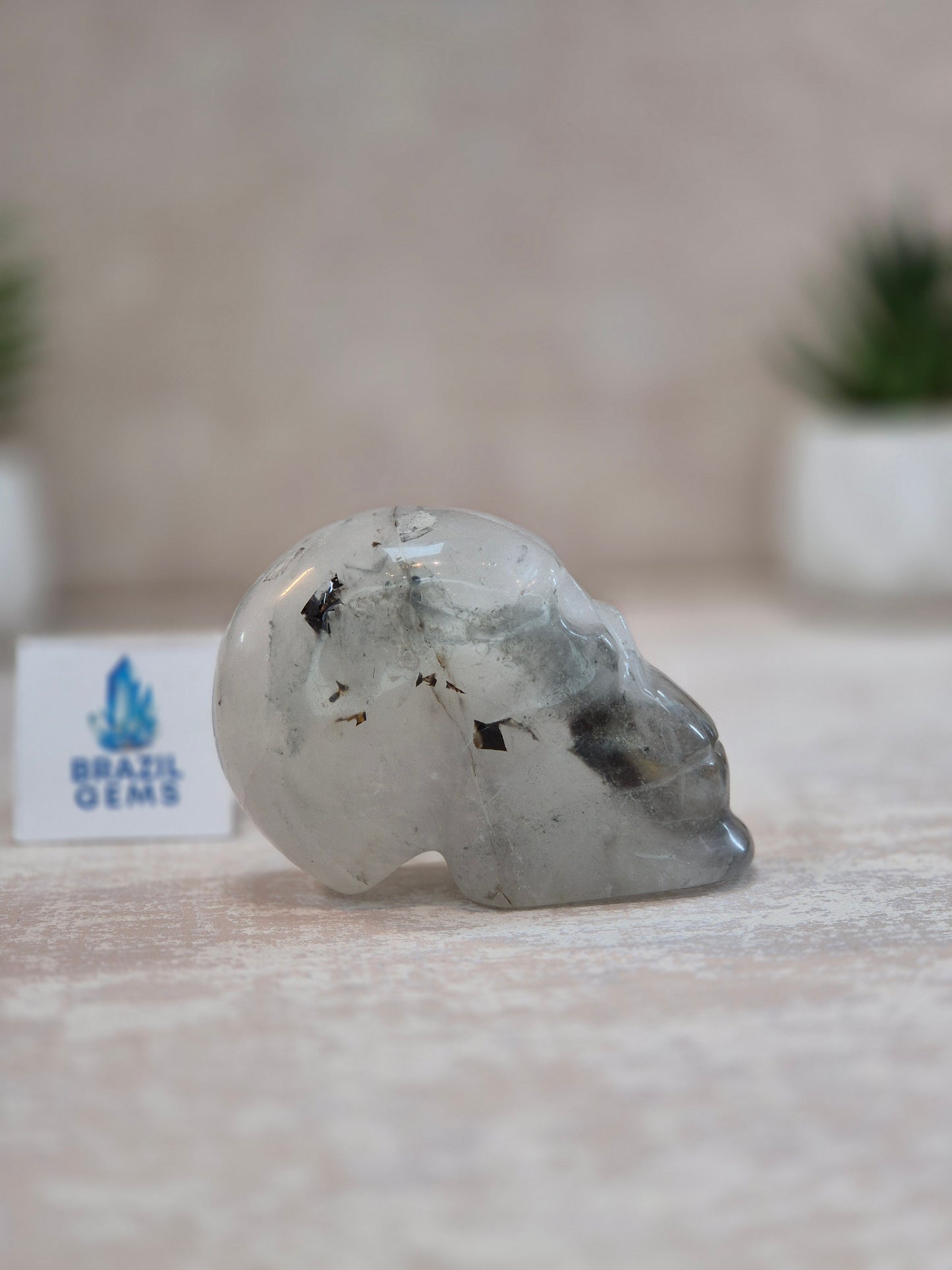 Blue Tara with Mosaic Calcite Skull