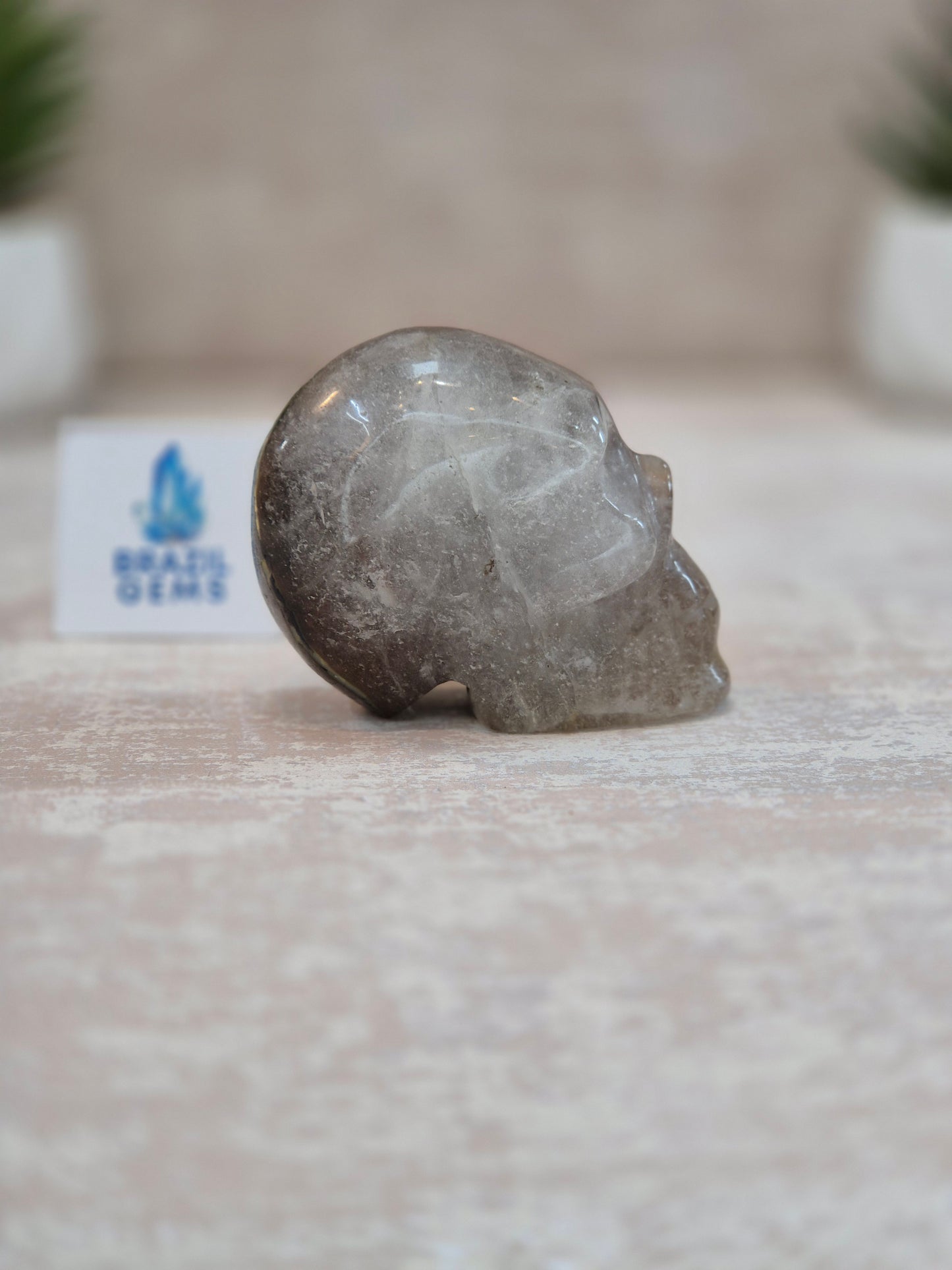 Blue Tara with Mosaic Calcite Skull